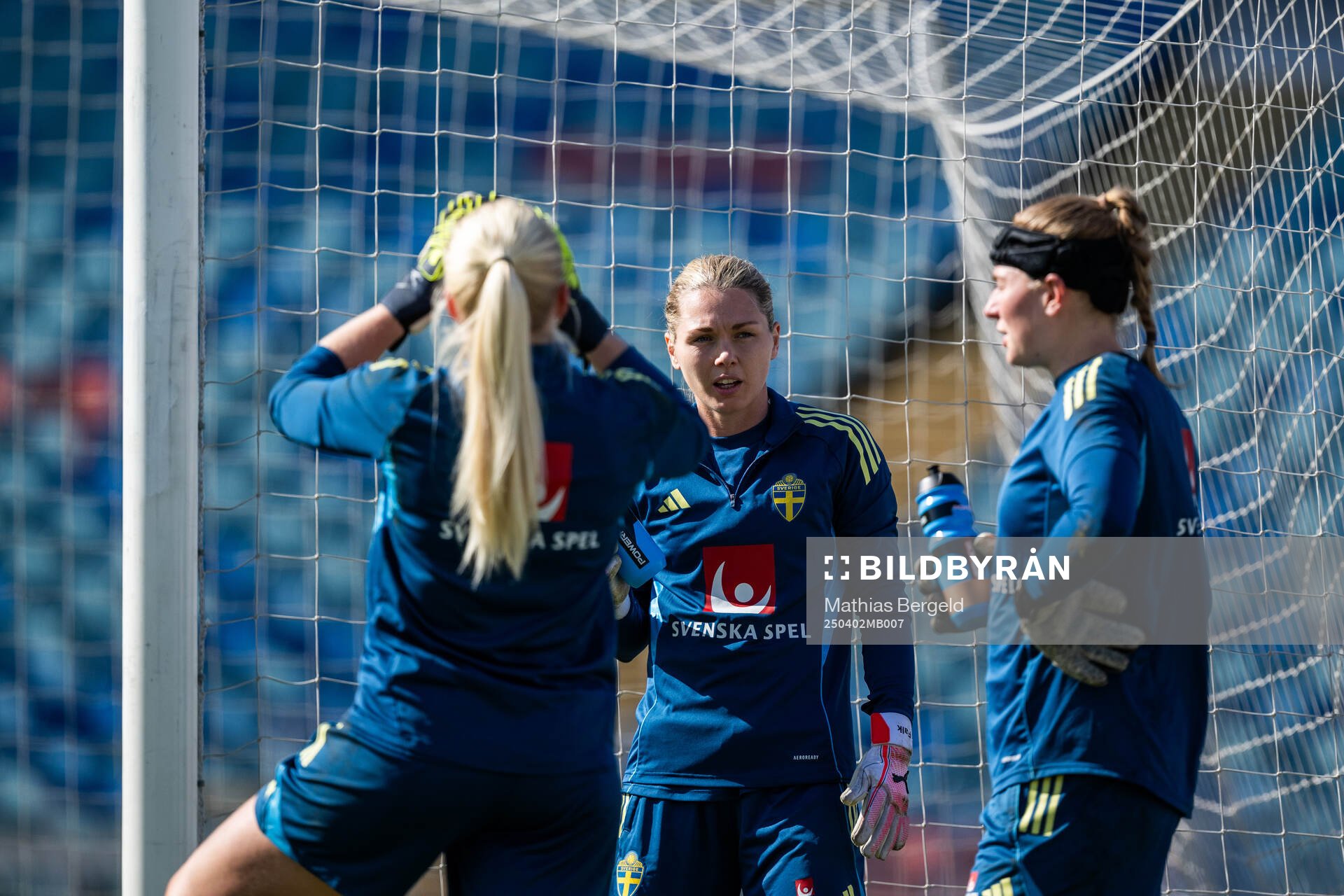 Goalkeeper Emma Holmgren, goalkeeper Jennifer Falk and