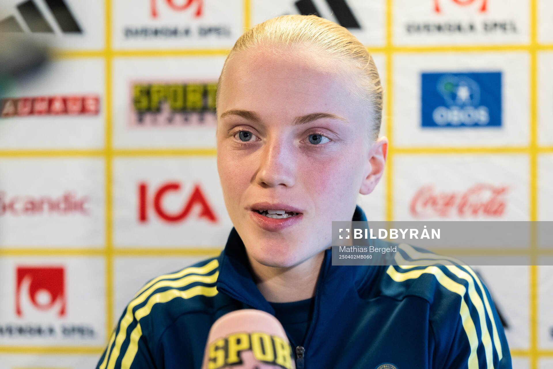 Anna Sandberg is being interviewed