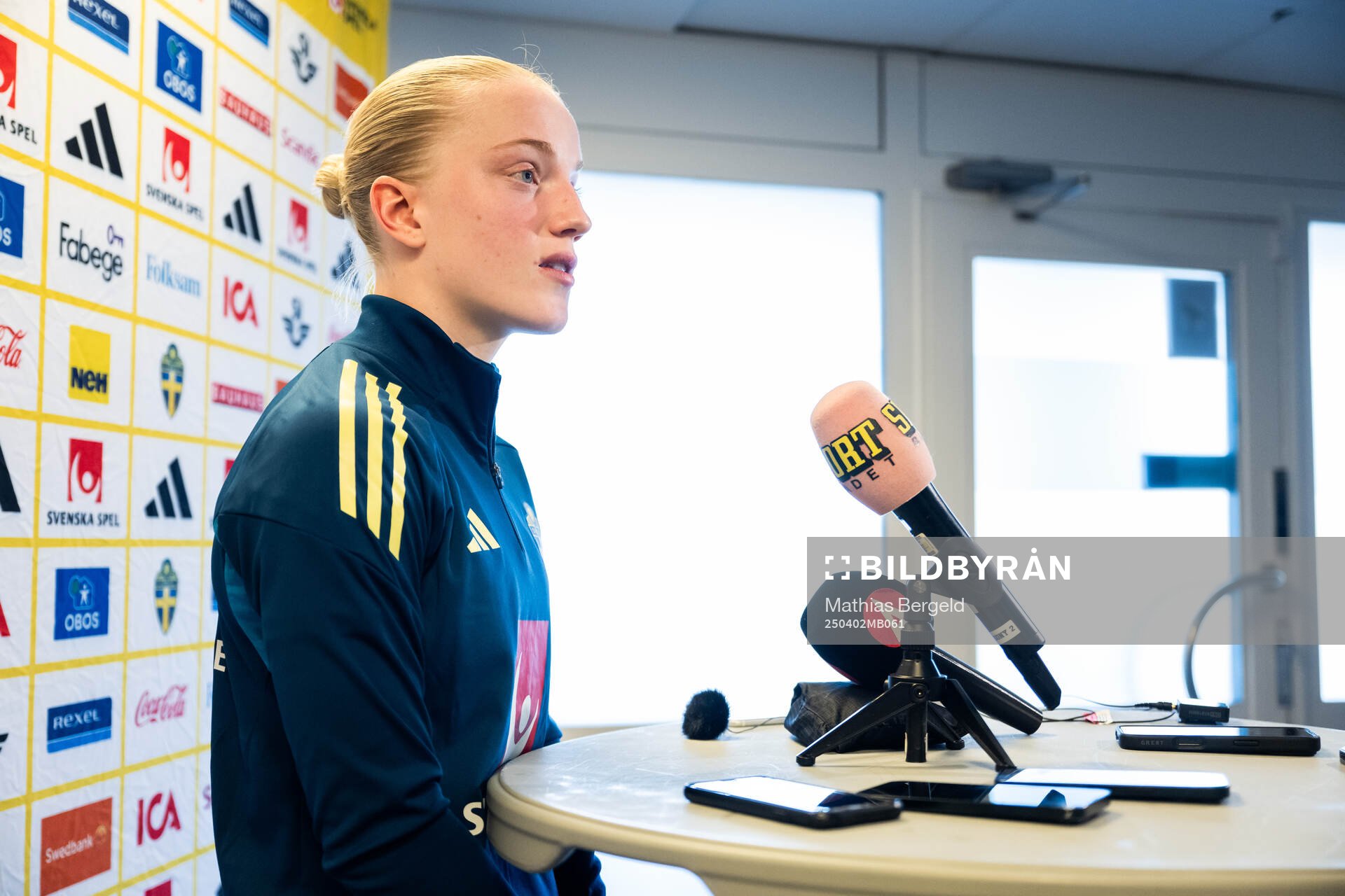 Anna Sandberg is being interviewed