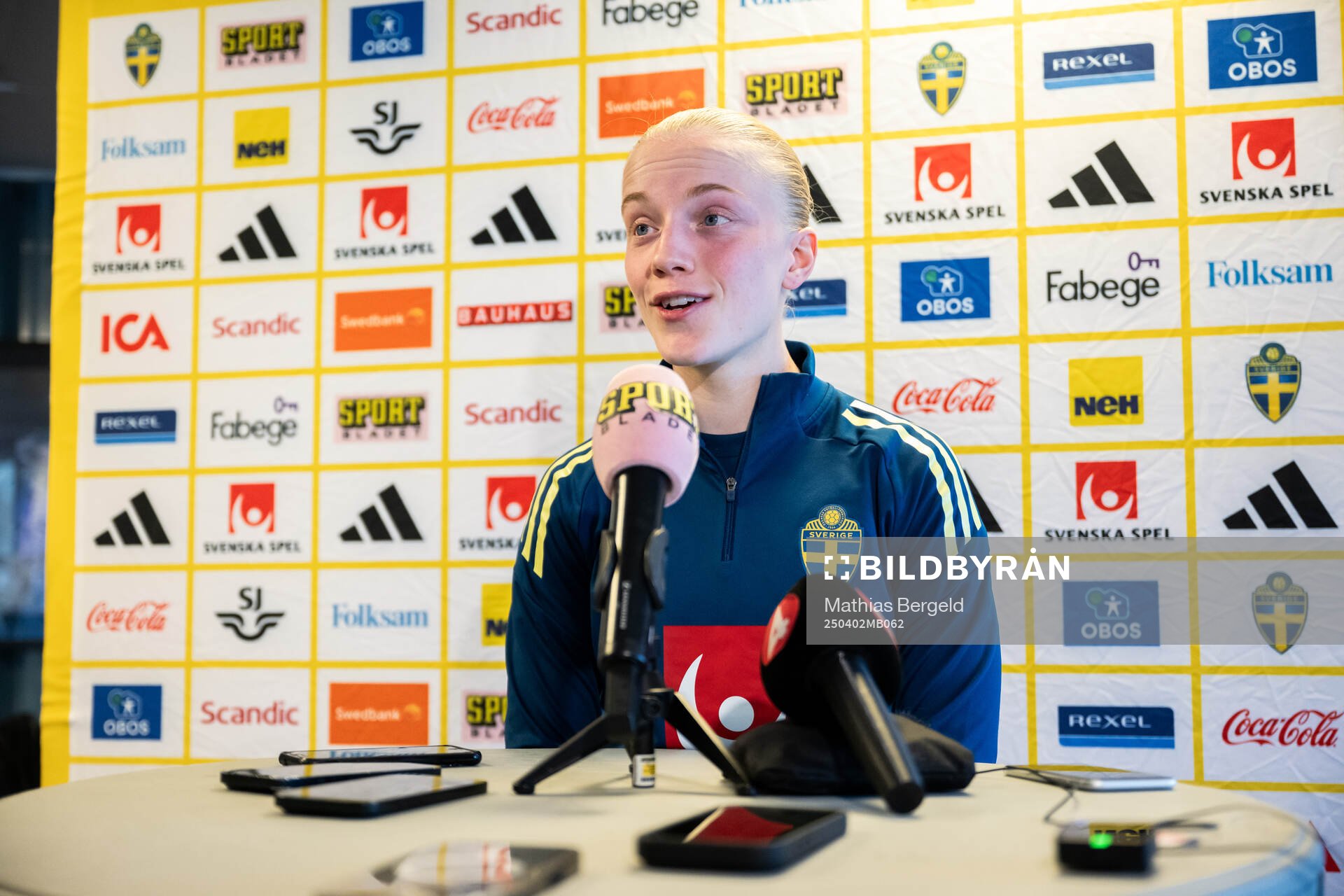 Anna Sandberg is being interviewed