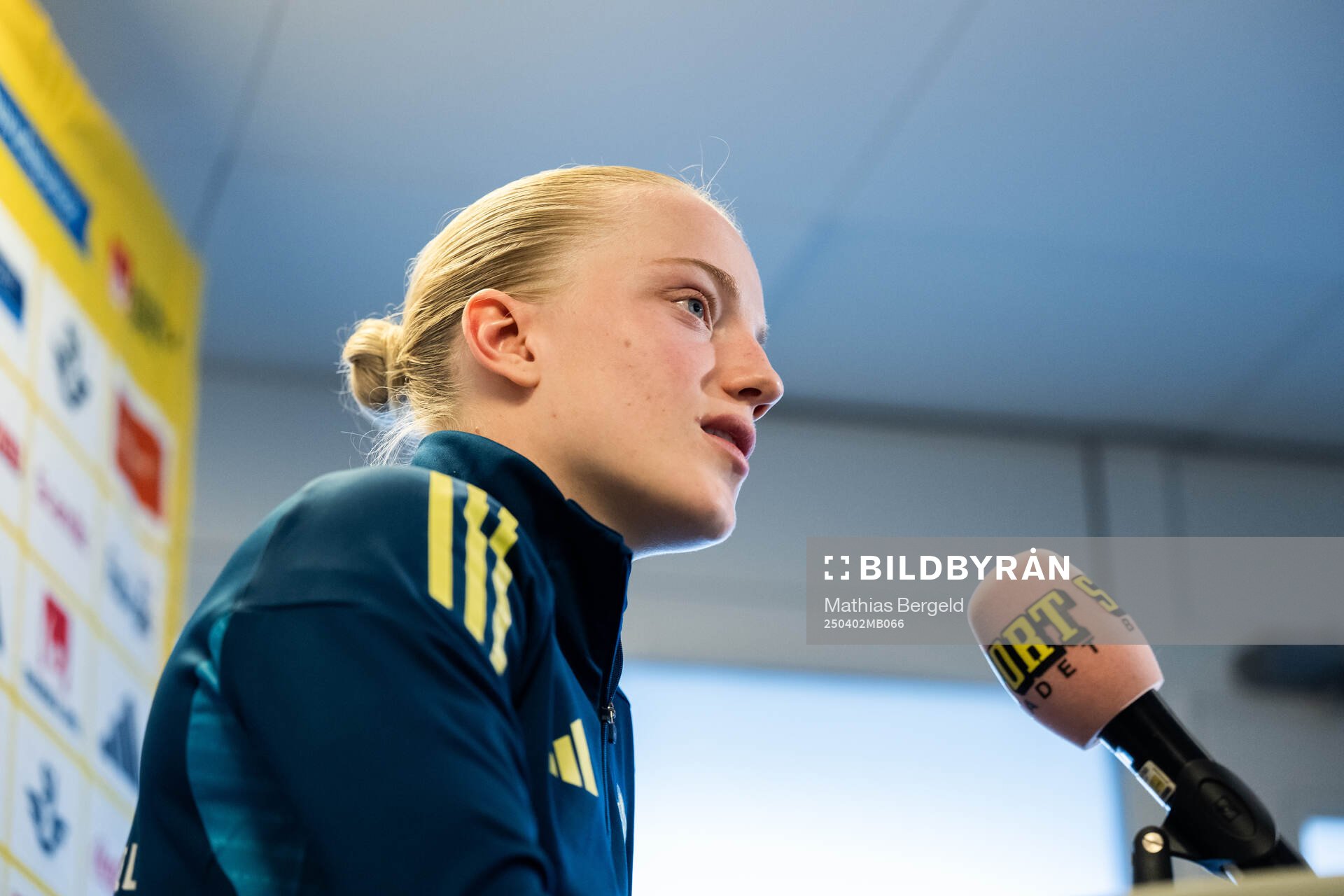 Anna Sandberg is being interviewed