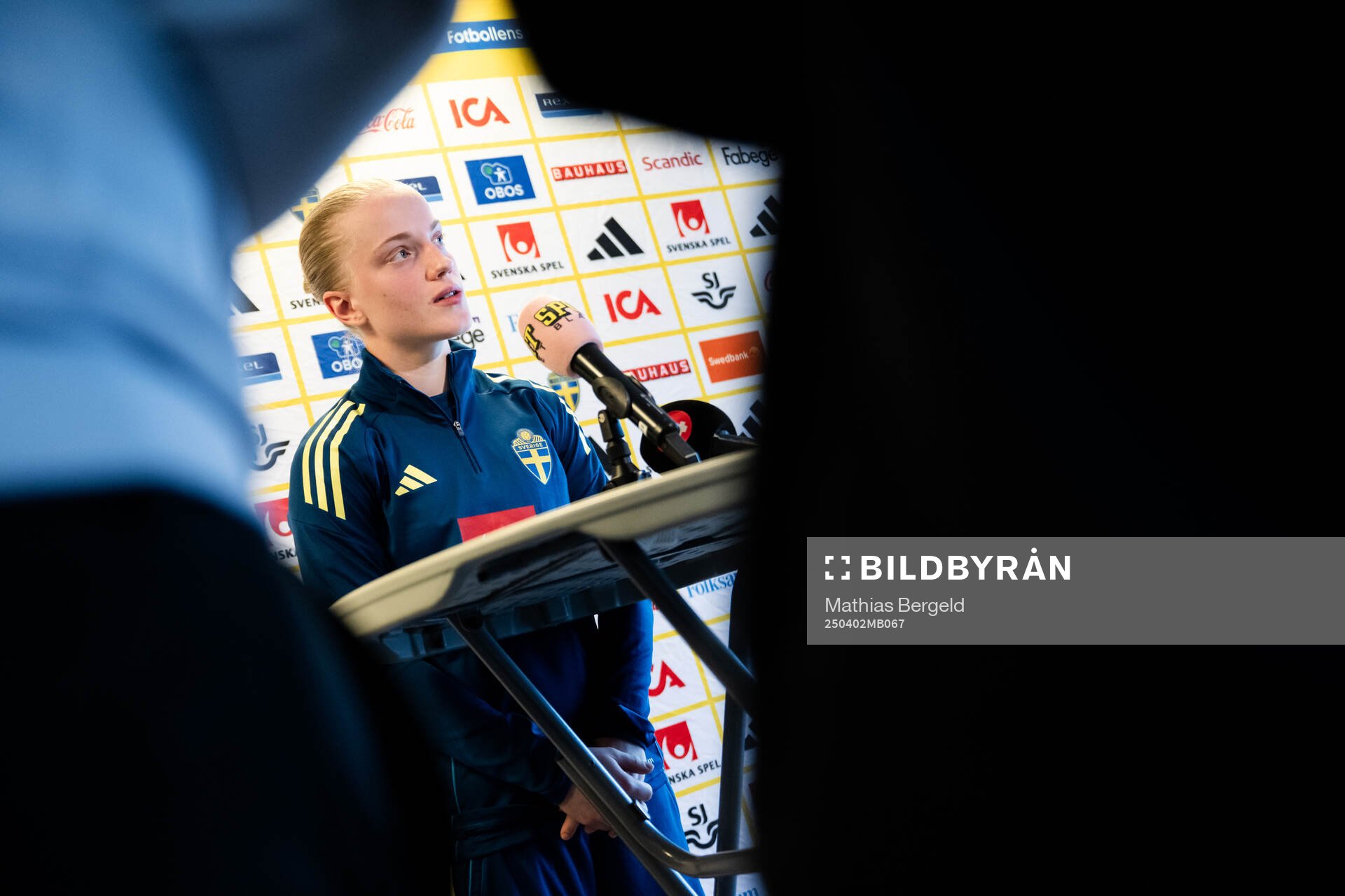 Anna Sandberg is being interviewed