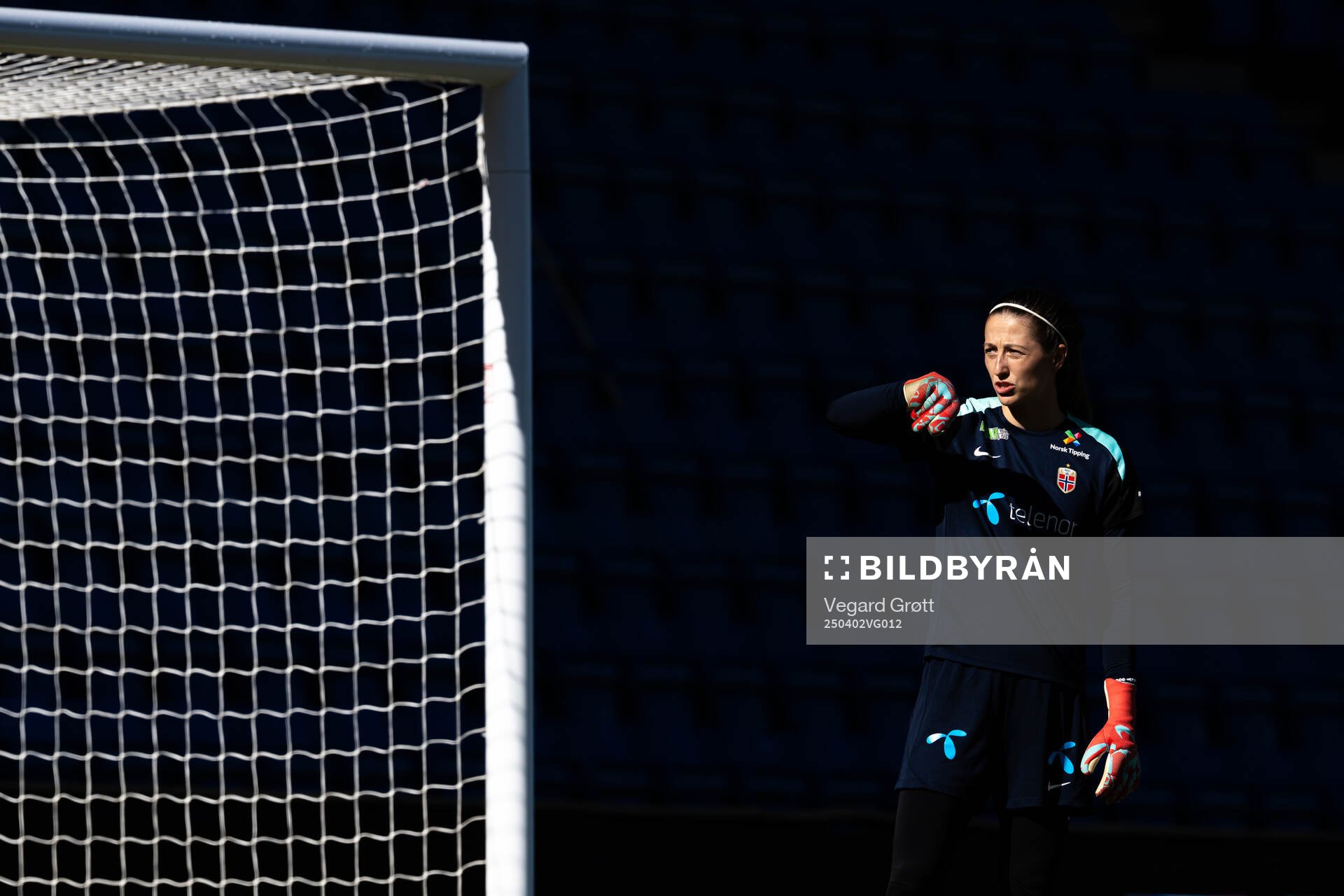 Goalkeeper Cecilie Fiskerstrand of the Norwegian women's