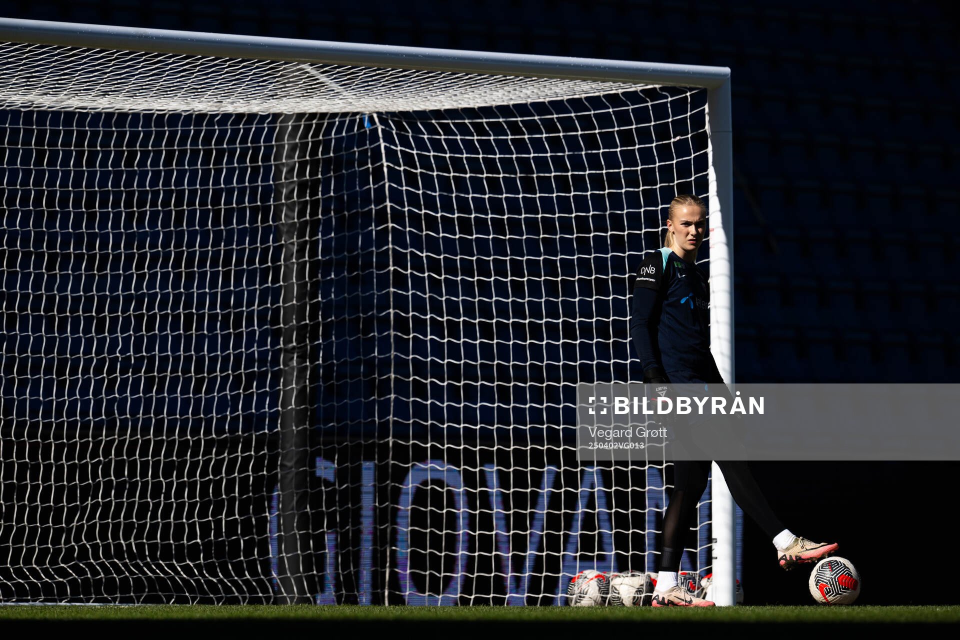 Goalkeeper Selma Panengstuen of the Norwegian women's