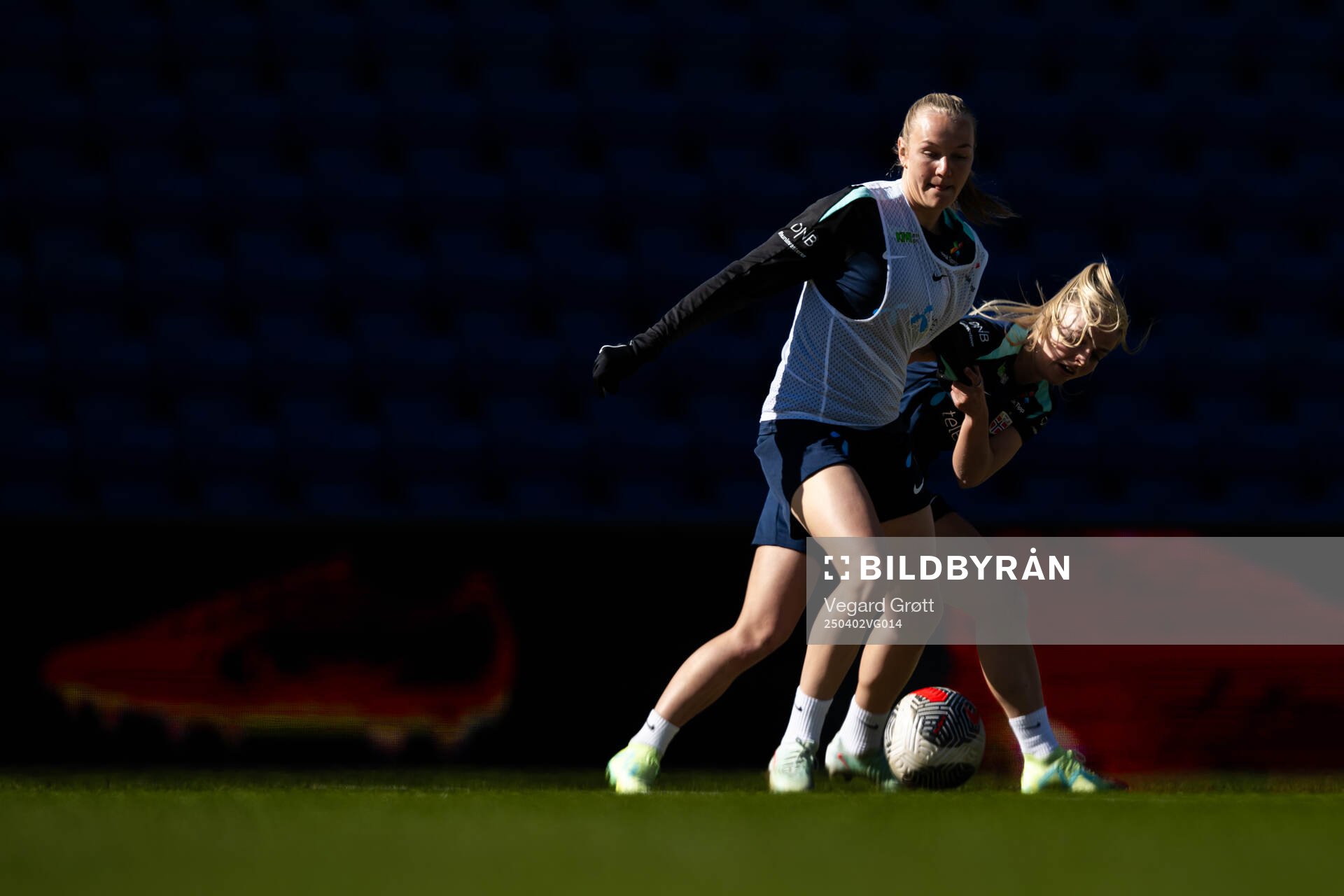 Frida Maanum and Emilie Woldvik of the Norwegian women's