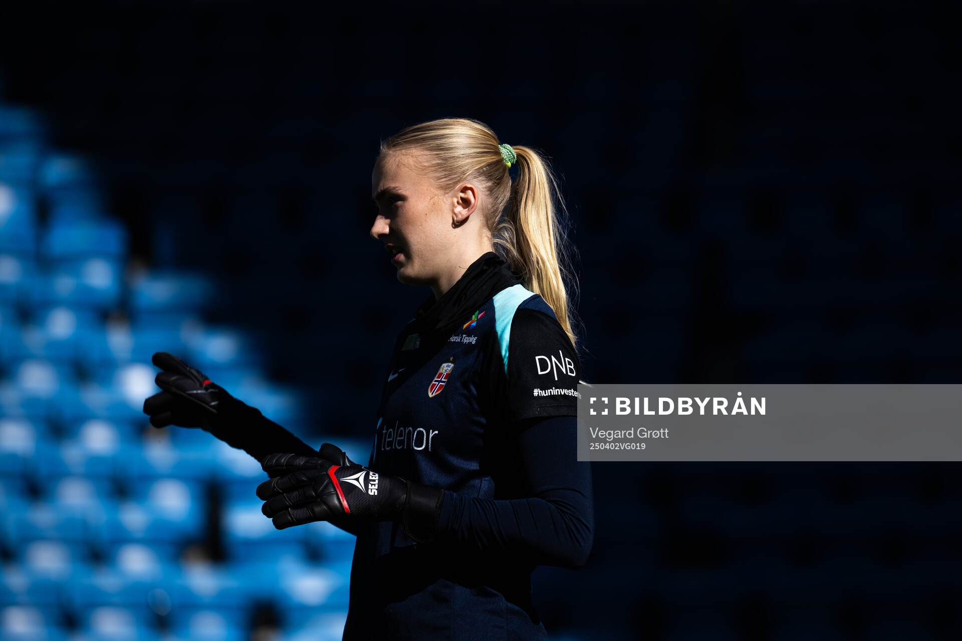 Goalkeeper Selma Panengstuen of the Norwegian women's