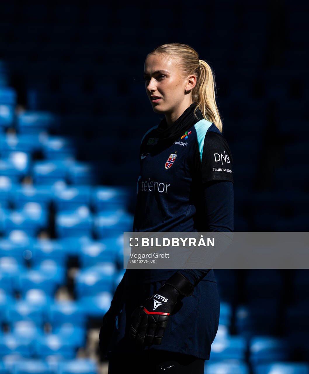 Goalkeeper Selma Panengstuen of the Norwegian women's