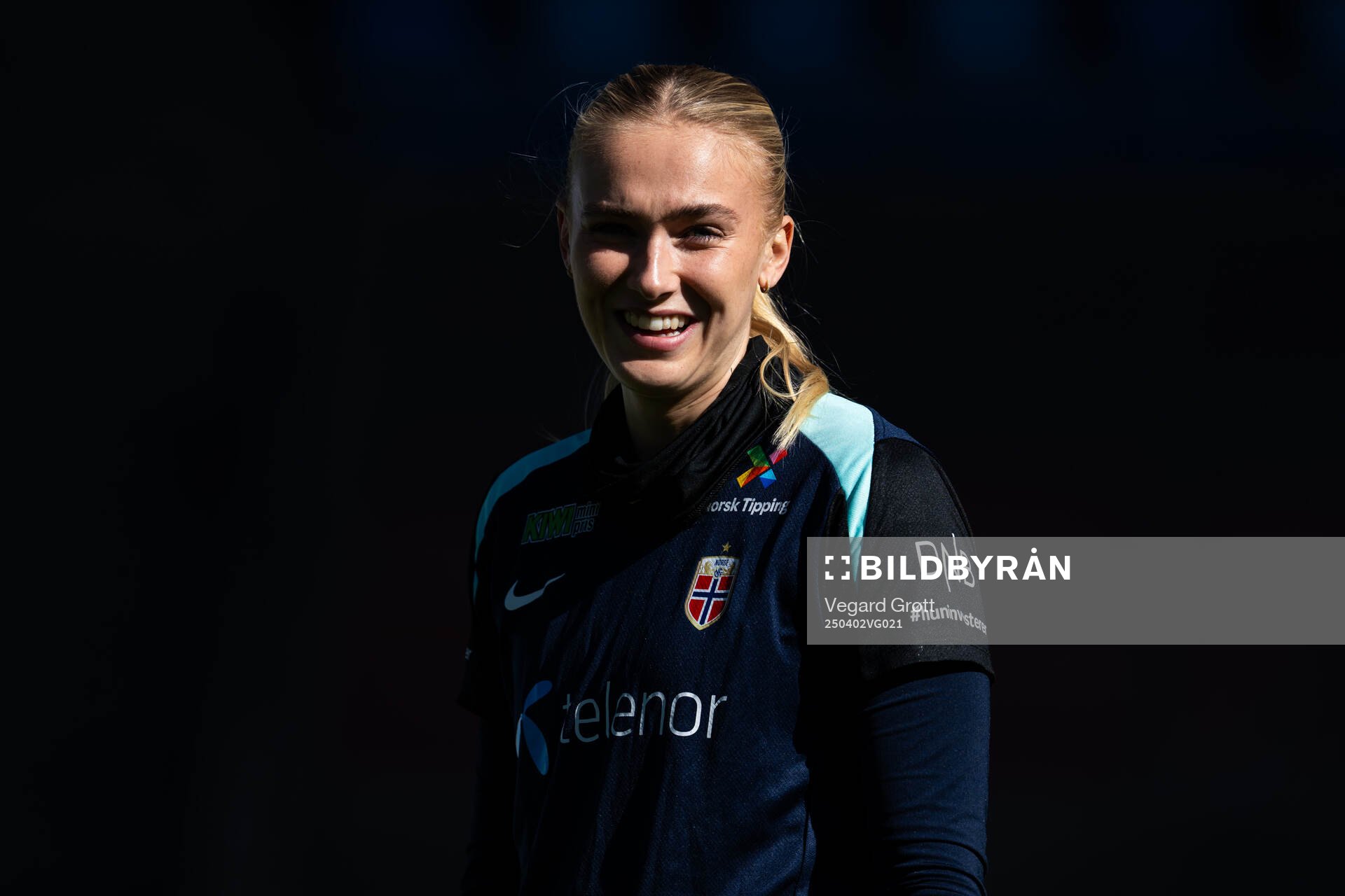 Goalkeeper Selma Panengstuen of the Norwegian women's