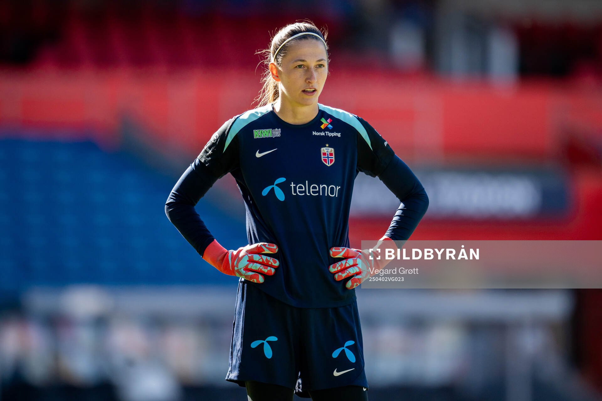 Goalkeeper Cecilie Fiskerstrand of the Norwegian women's