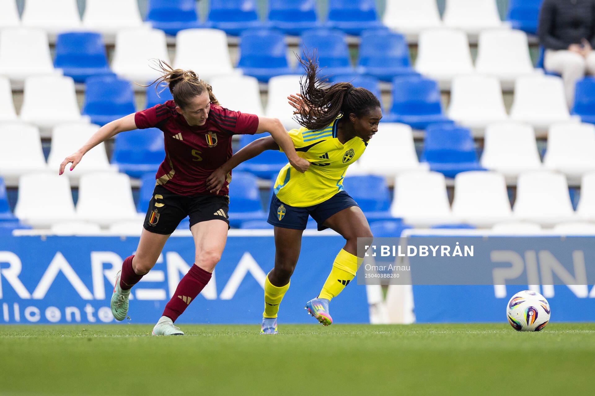 Fran Meersman of Belgium and Monica Jusu Bah of Sweden