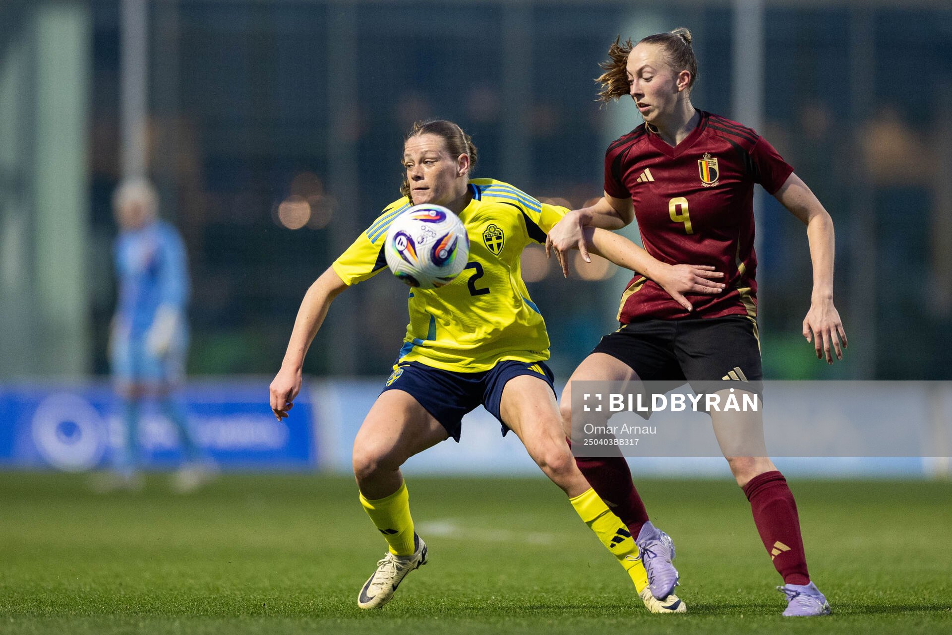 Sofia Reidy of Sweden and Lisa Petry of Belgium