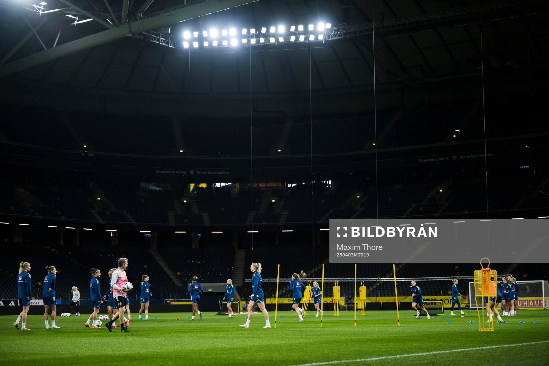 Players of the Swedish women's national football team at a