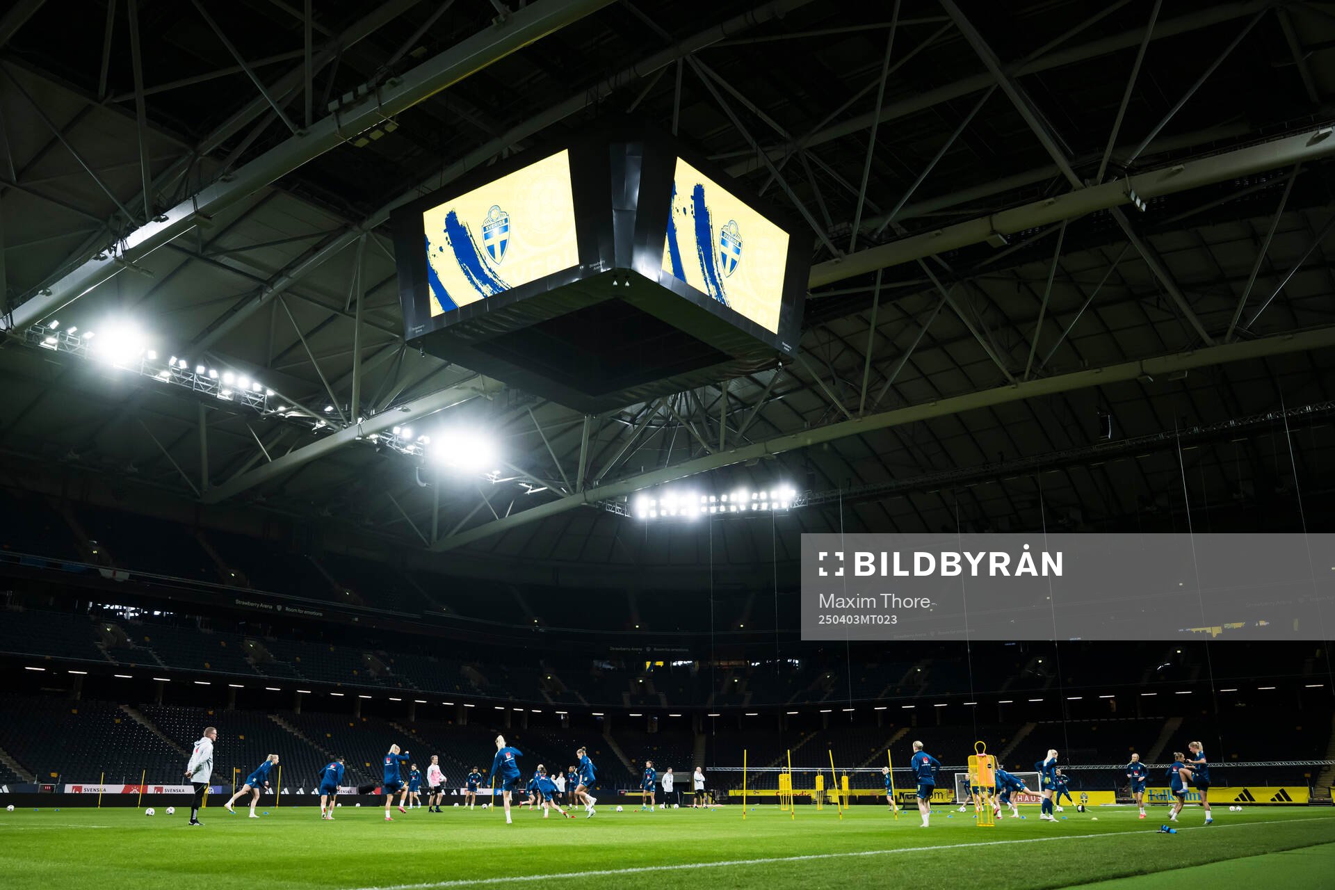 View over Strawberry Arena at a traning session with the