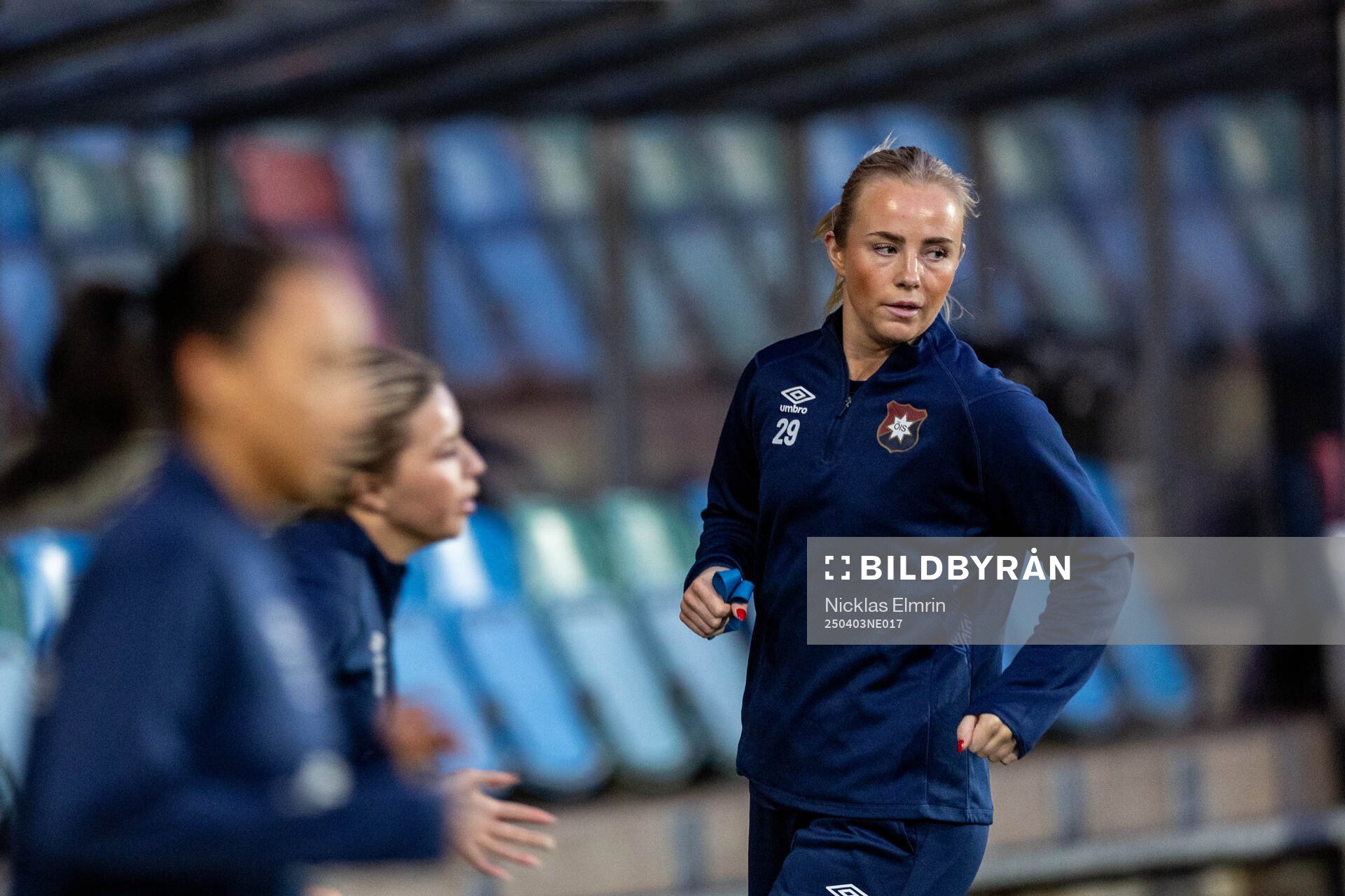 Öis Matilda Nilsson under en träning den 3 april 2025 i Götebog. 