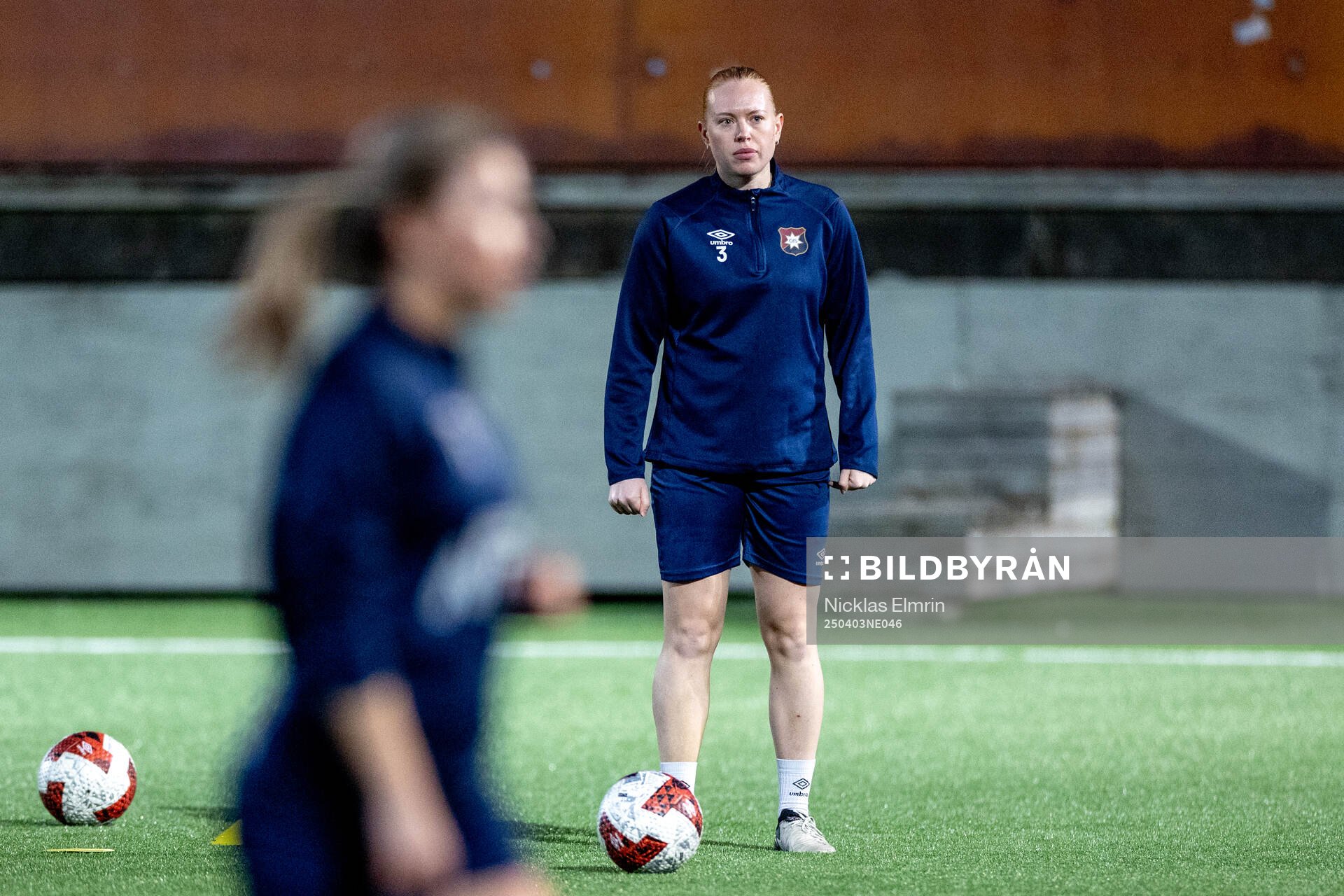 Öis Emma Thöllin under en träning den 3 april 2025 i Götebog. 