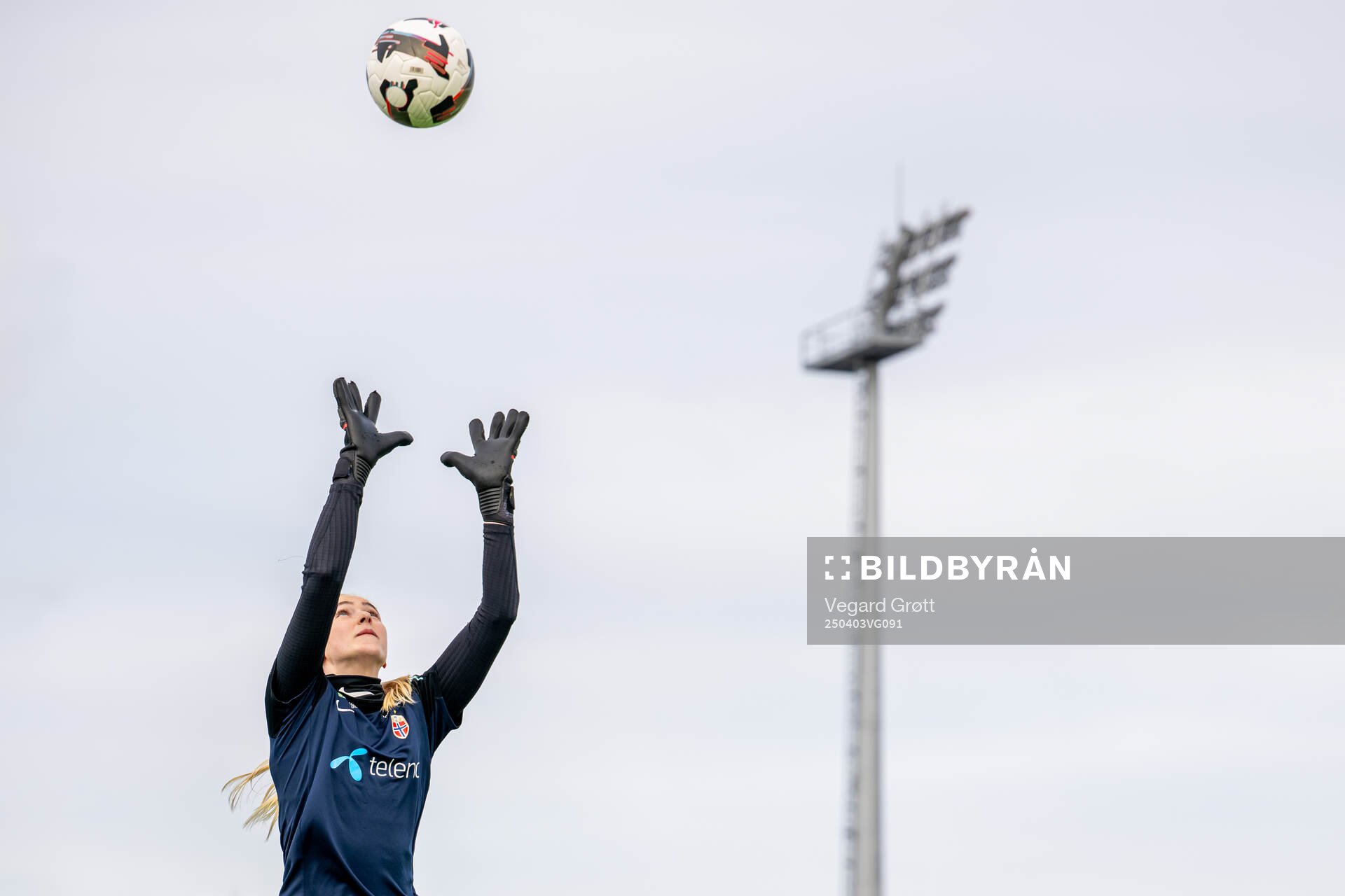 Goalkeeper Selma Panengstuen of the Norwegian women's