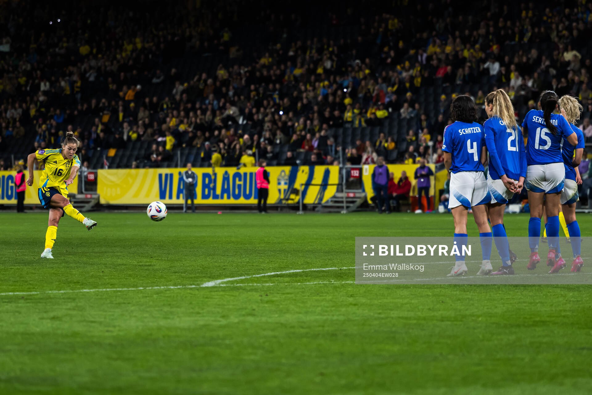 Filippa Angeldahl of Sweden scores 2-1