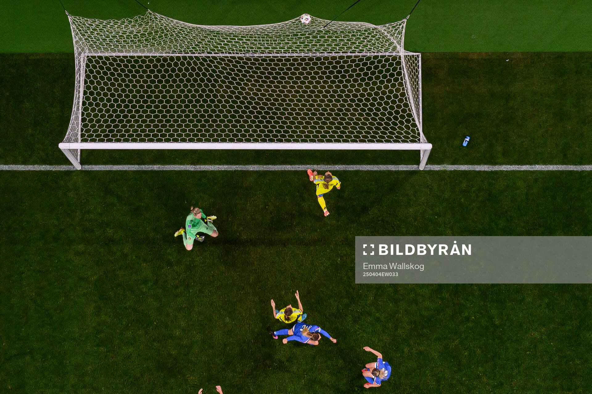 Michela Cambiaghi of Italy scores 2-2 behind goalkeeper