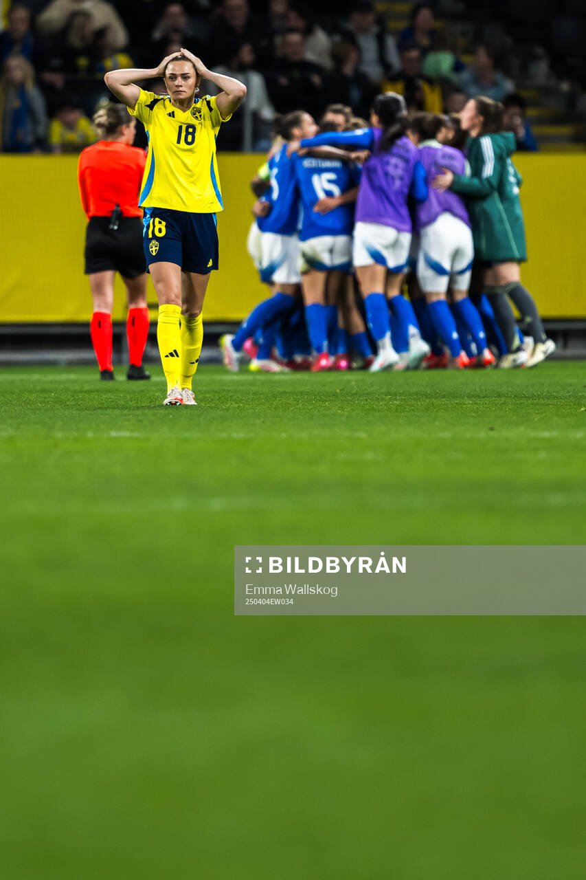 during the UEFA Women's Nations League football match