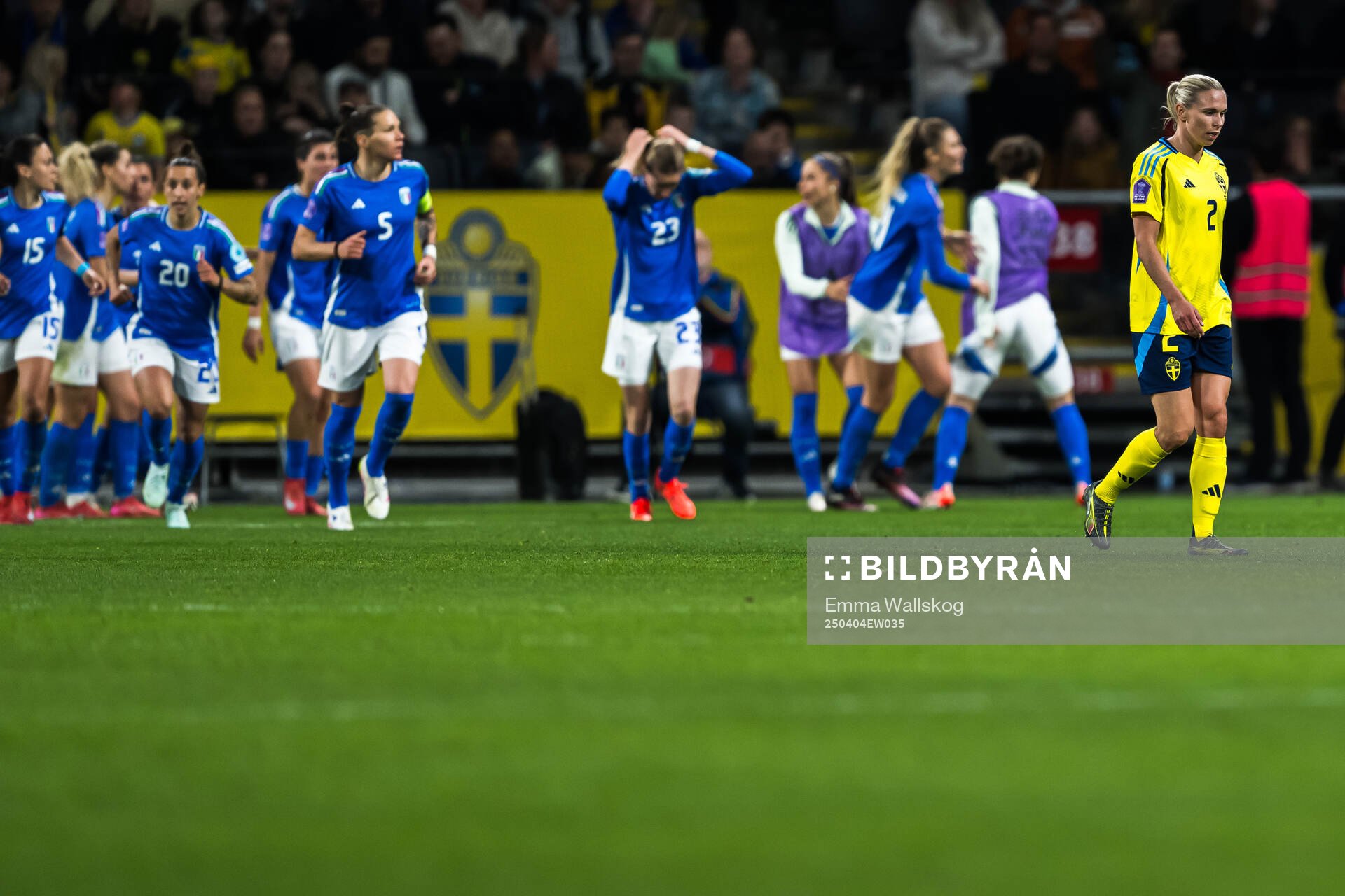 Jonna Andersson of Sweden looks dejected