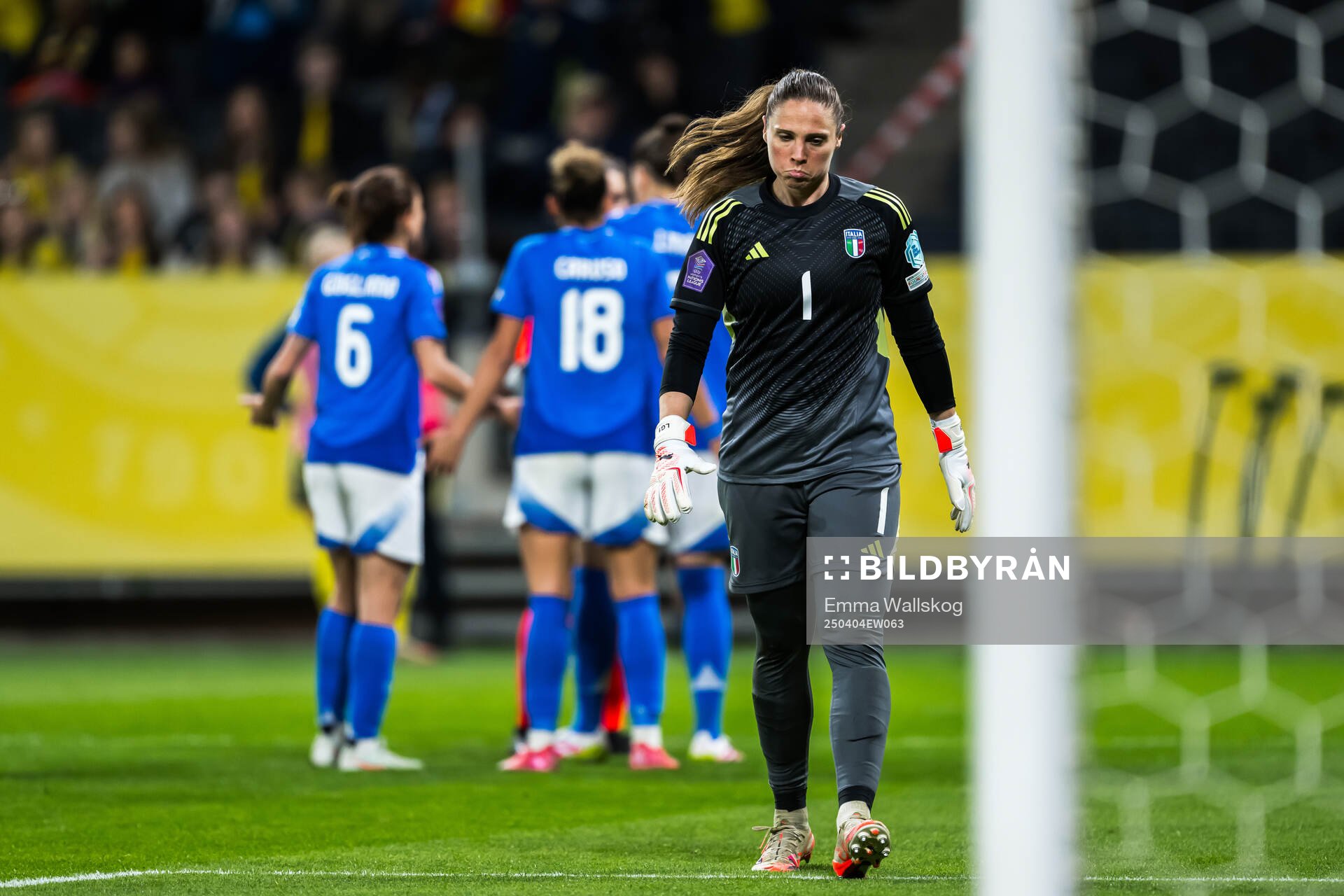 goalkeeper Laura Giuliani of Italy looks dejected