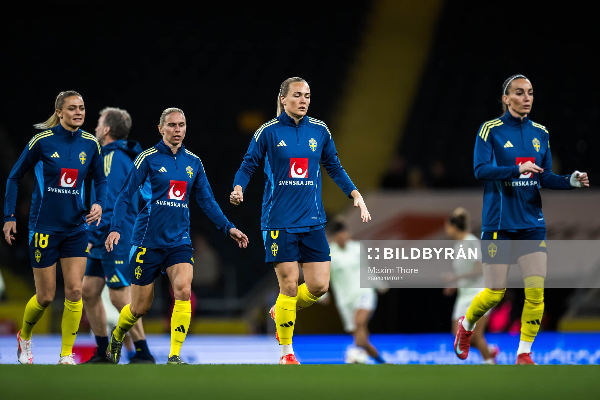 Jonna Andersson, Magdalena Eriksson and Kosovare Asllani of