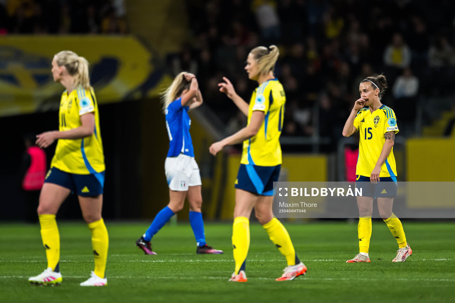 Julia Zigiotti Olme of Sweden looks dejected
