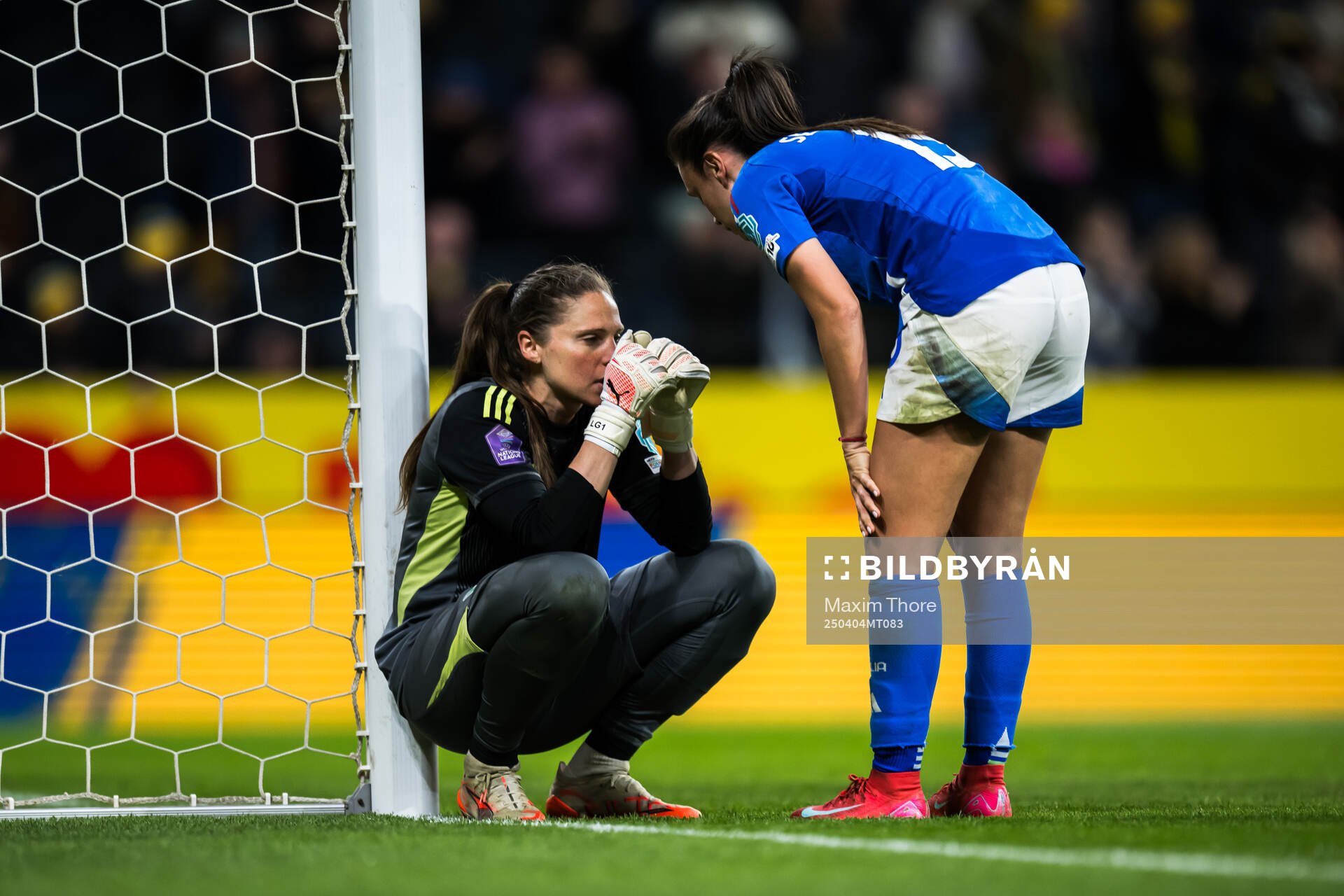 Laura Giuliani of Italy looks dejected