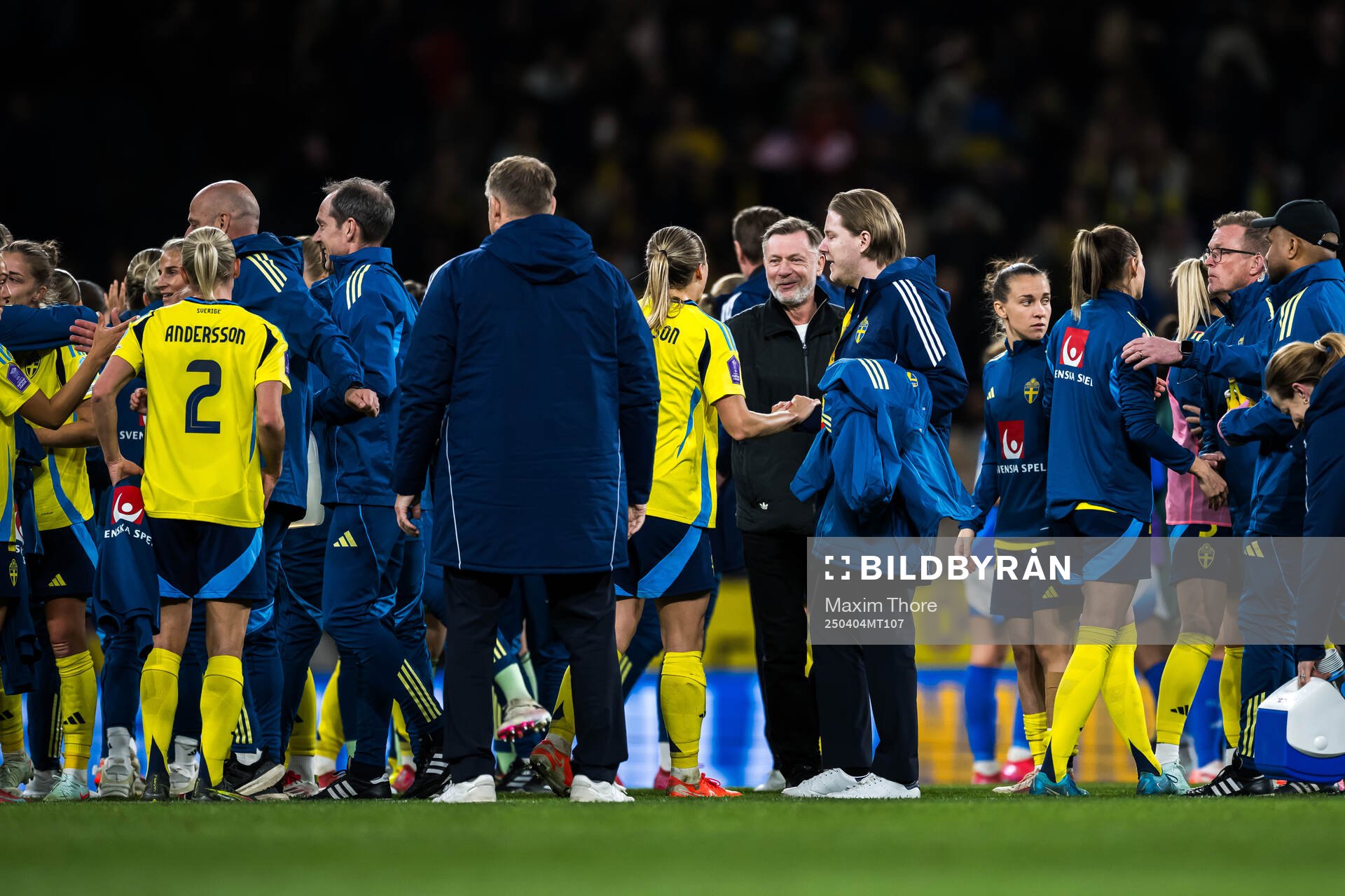 Head coach Peter Gerhardsson of Sweden celebrates