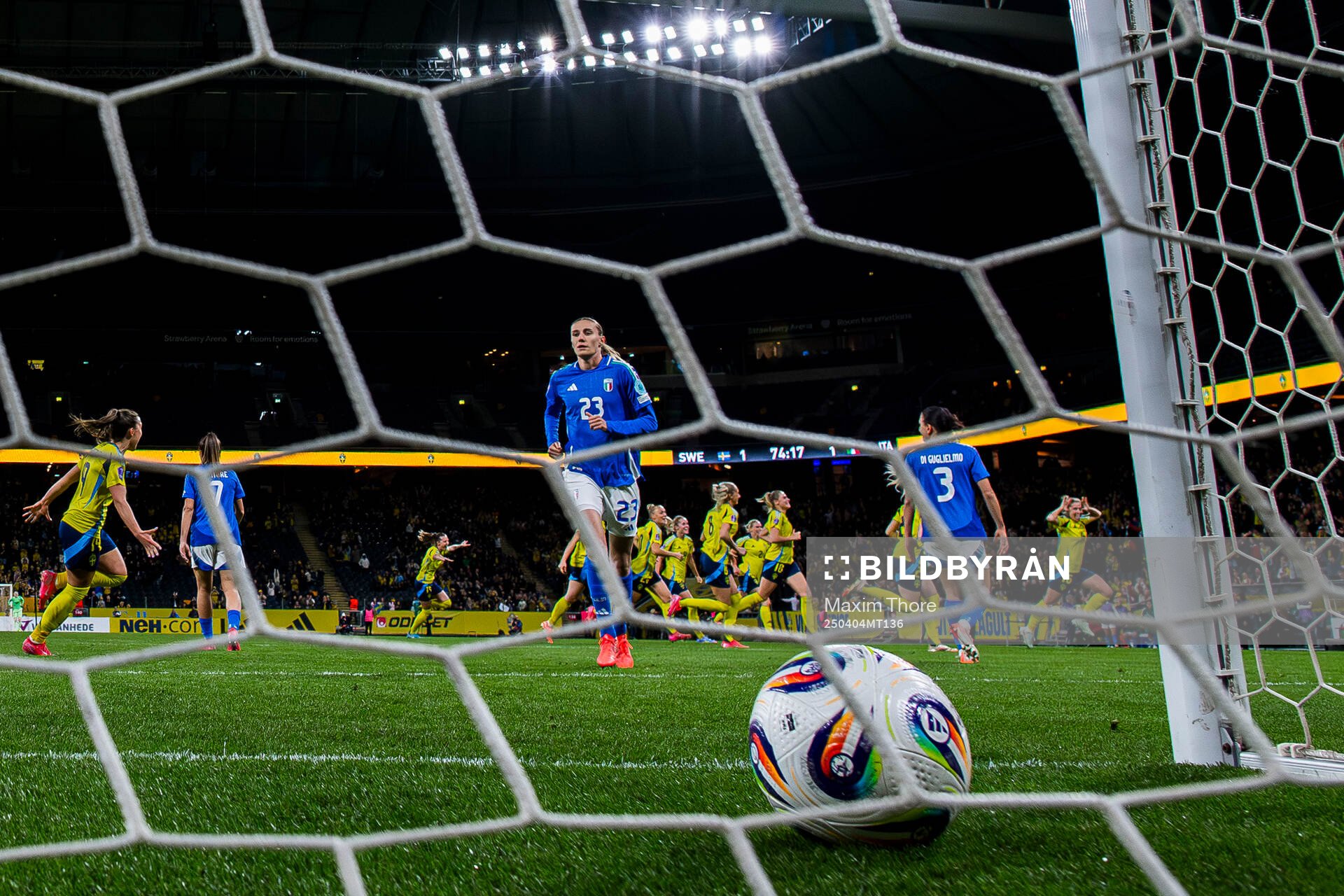 Filippa Angeldahl of Sweden celebrates