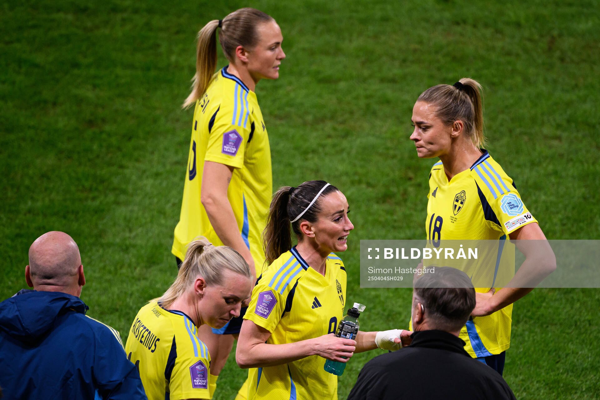 Stina Blackstenius, Kosovare Asllani, Fridolina Rolfö and