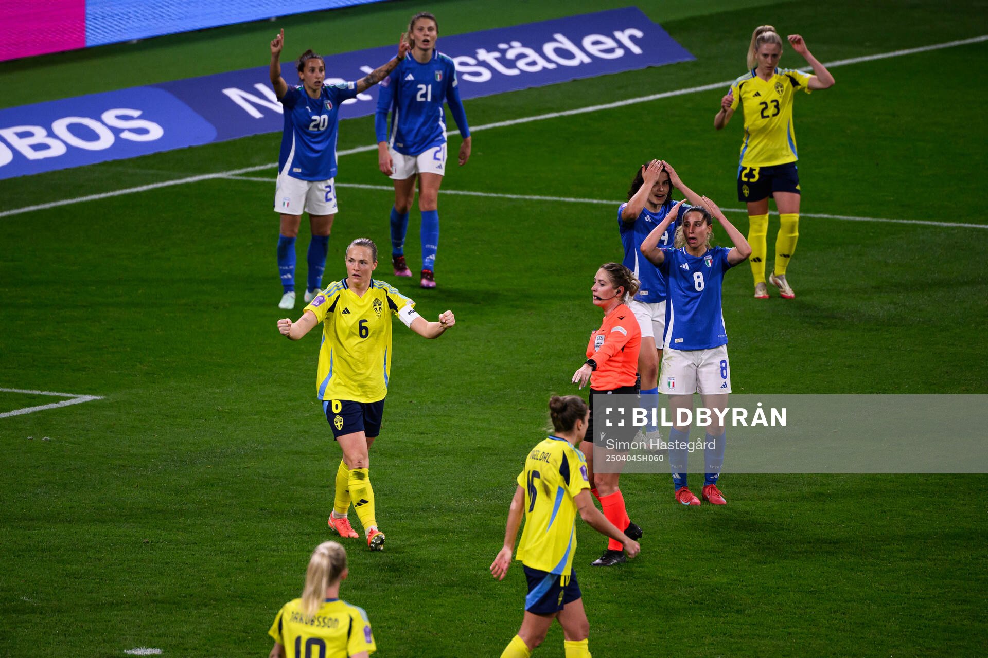 Magdalena Eriksson of Sweden celebrates