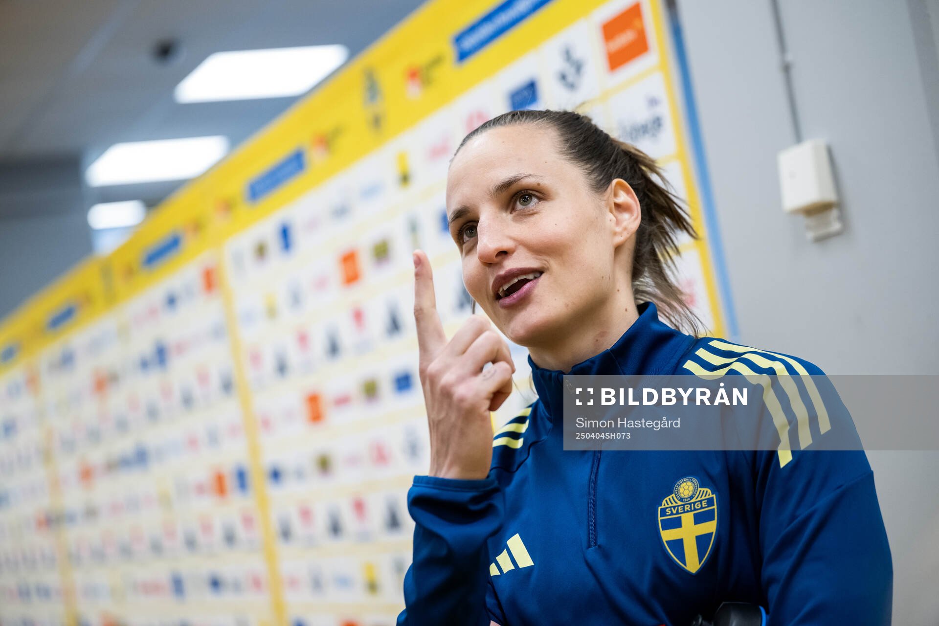 Nathalie Björn of Sweden is interviewed