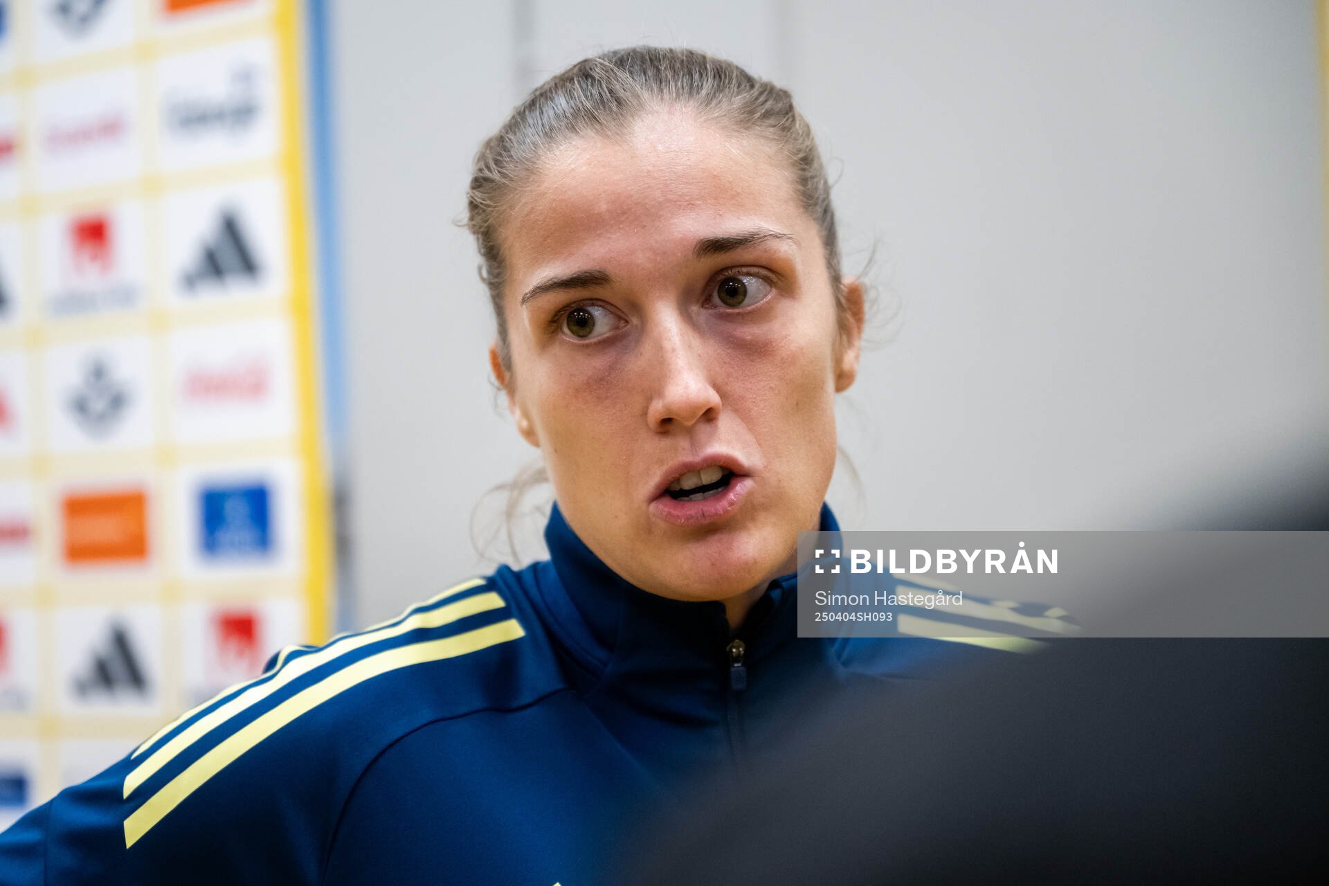 Filippa Angeldahl of Sweden is interviewed