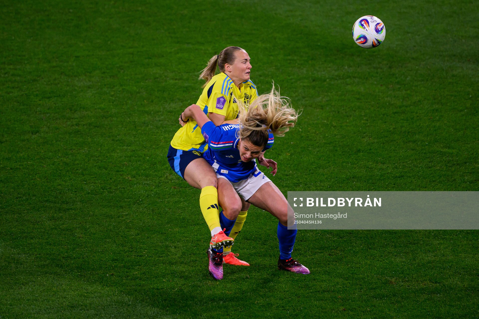 Magdalena Eriksson of Sweden and Michela Cambiaghi of Italy