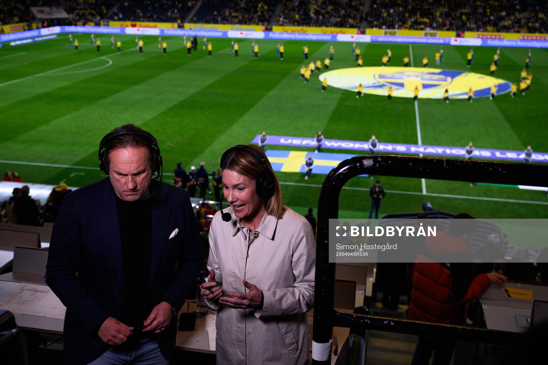 Chris Härenstam and Hanna Marklund of Swedish broadcaster