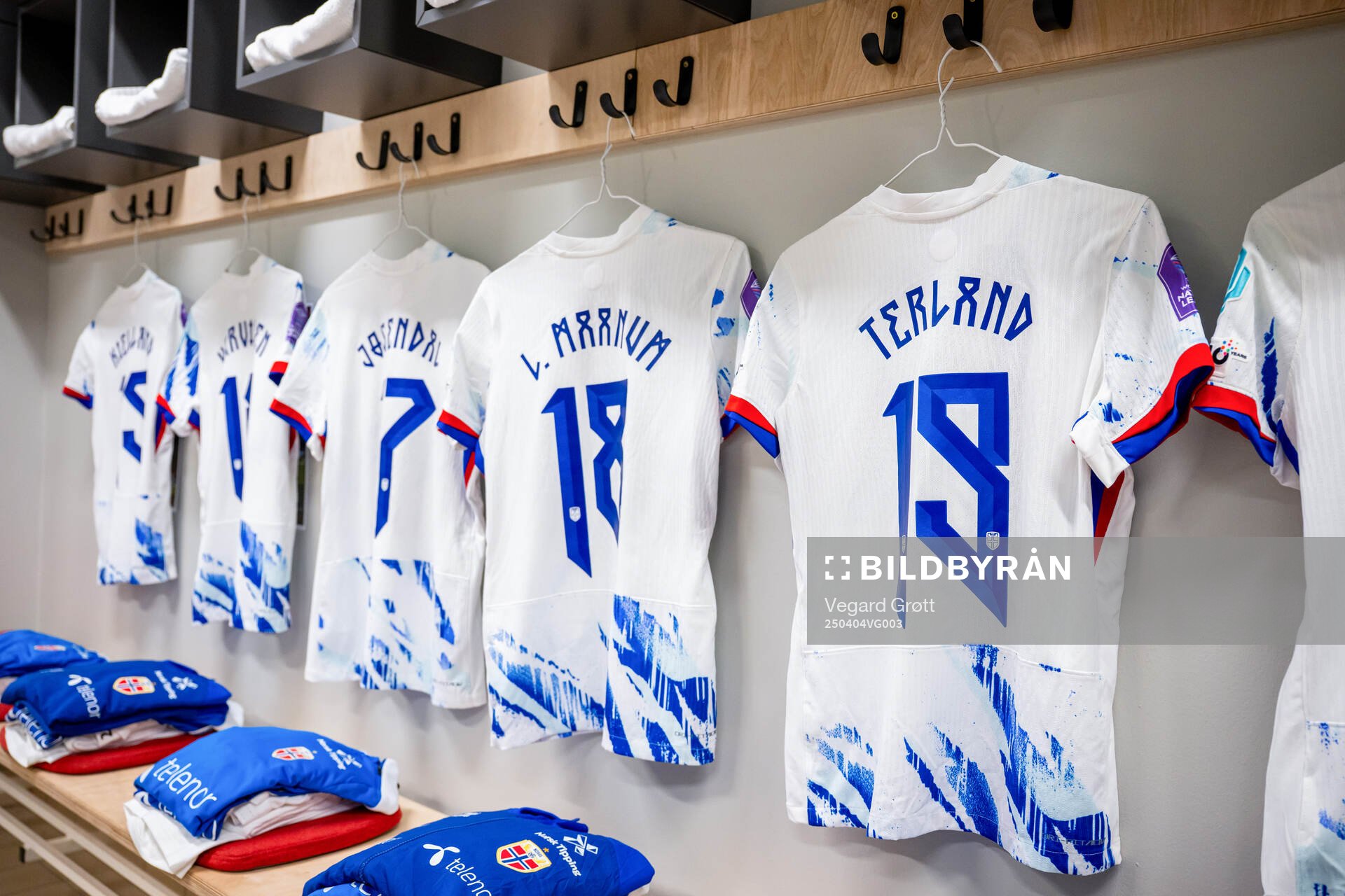 The kits of Frida Maanum and Elisabeth Terland of Norway in