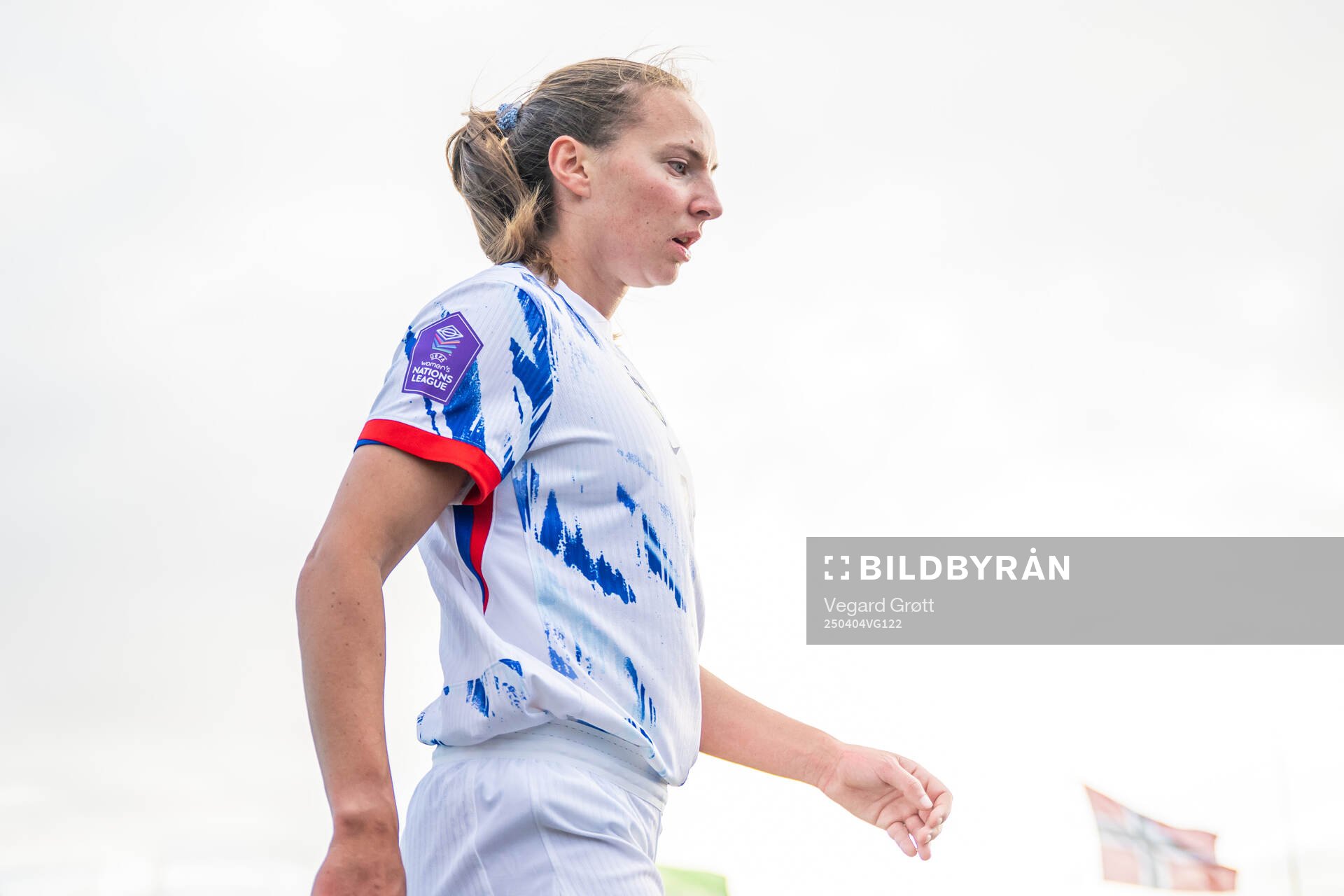 Marit Bratberg Lund of Norway after the UEFA Women’s Nations League football match between Iceland and Norway on April 4, 2025 in Reykjavik. 