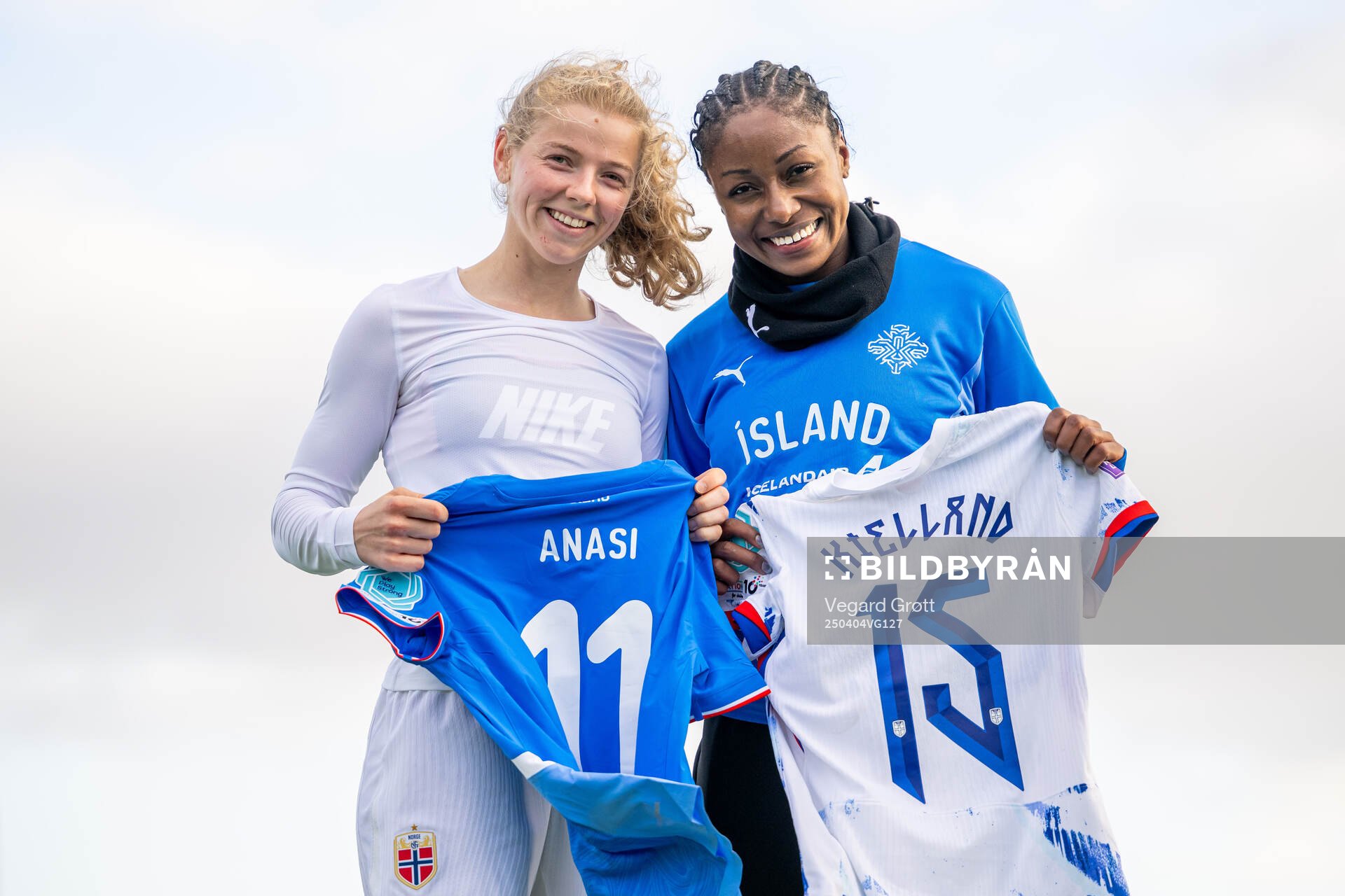 Justine Kielland of Norway and Natasha Anasi of Iceland