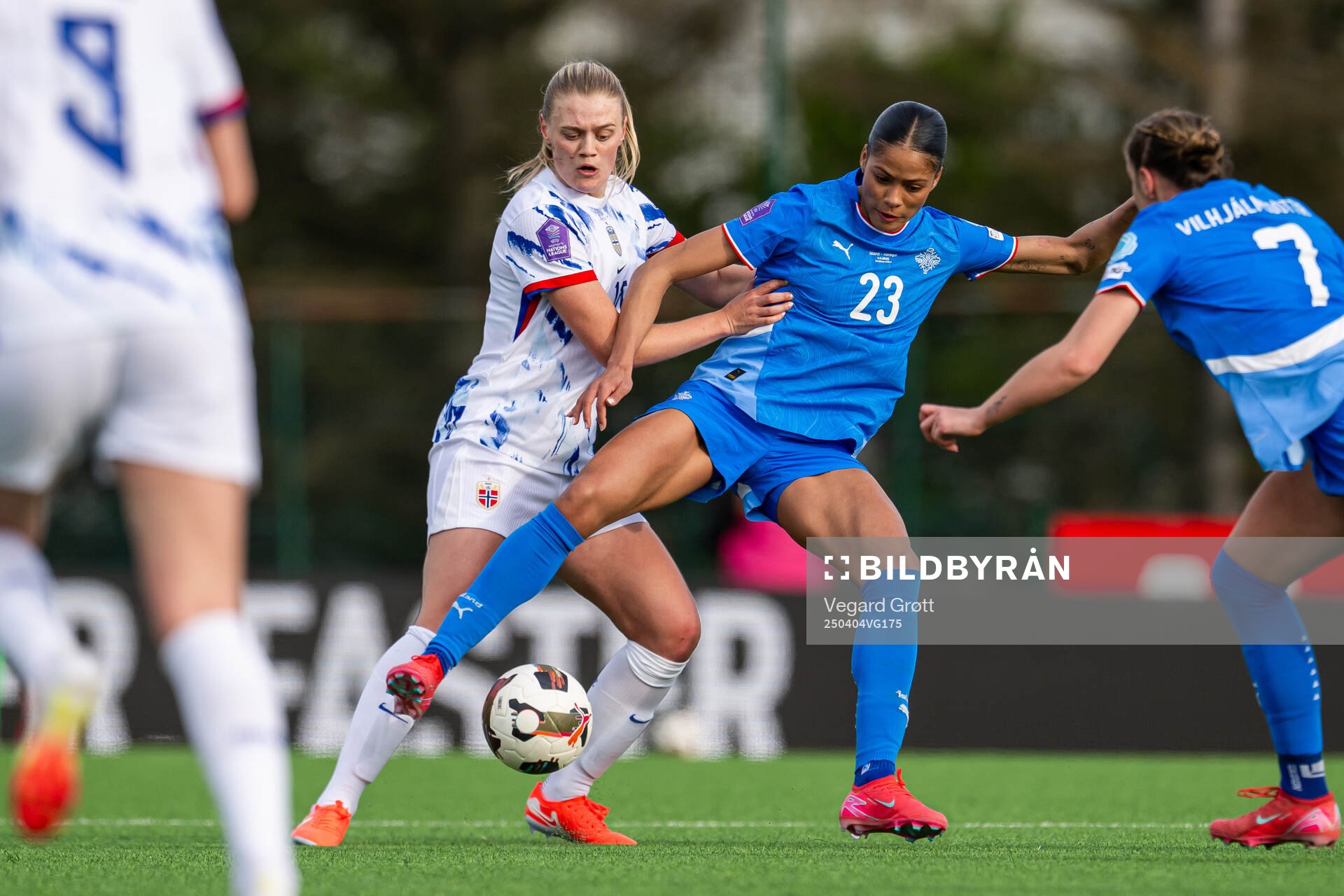 Mathilde Harviken of Norway and Sveindis Jonsdottir of