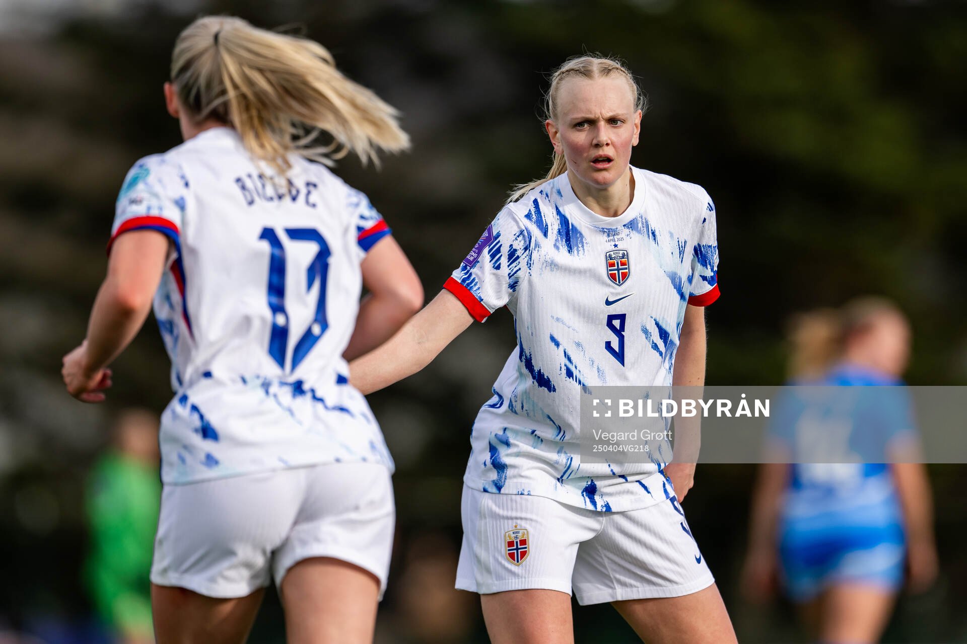 Thea Bjelde and Karina Sævik of Norway