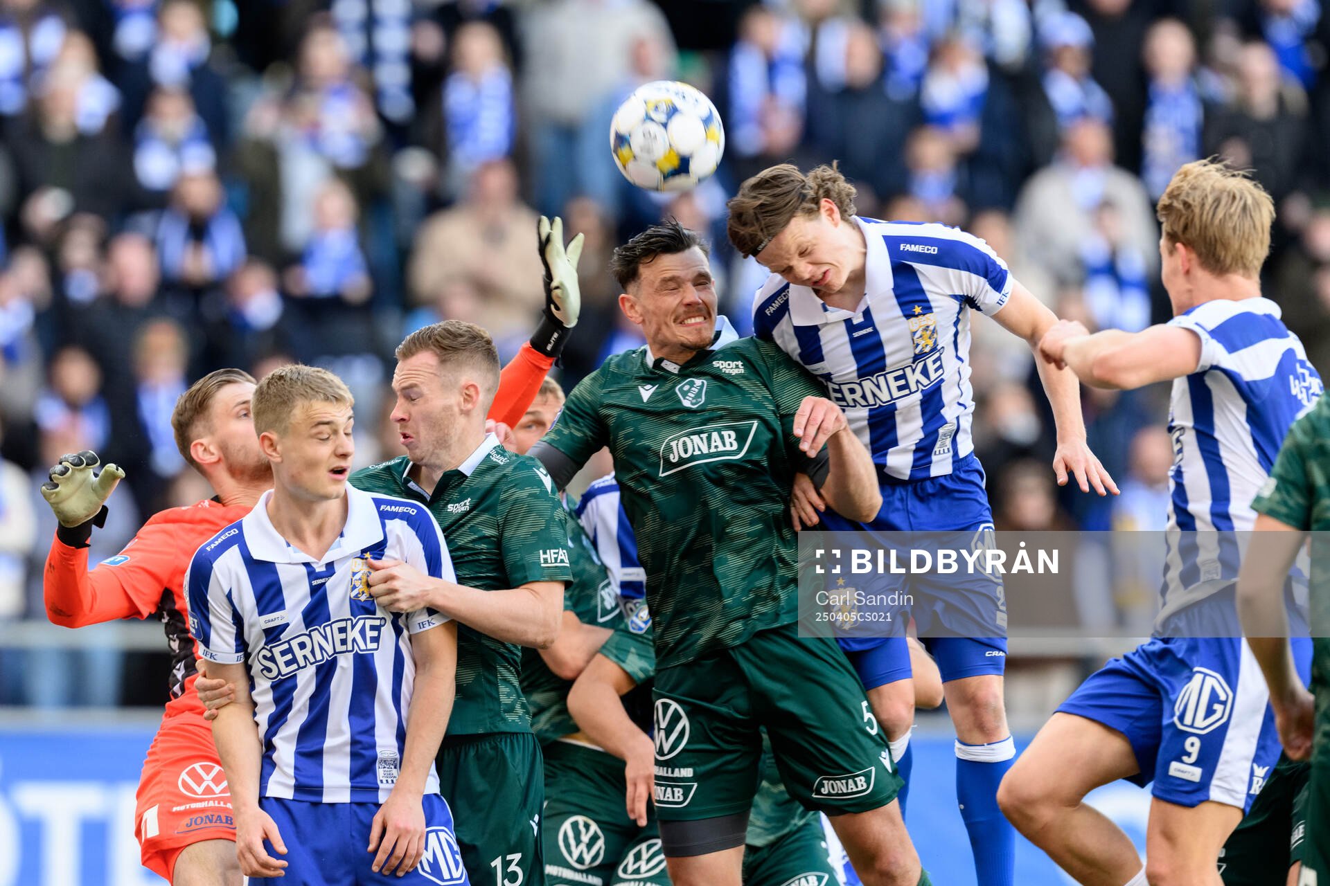 Halmstads Pascal Gregor och IFK Göteborgs Kolbeinn