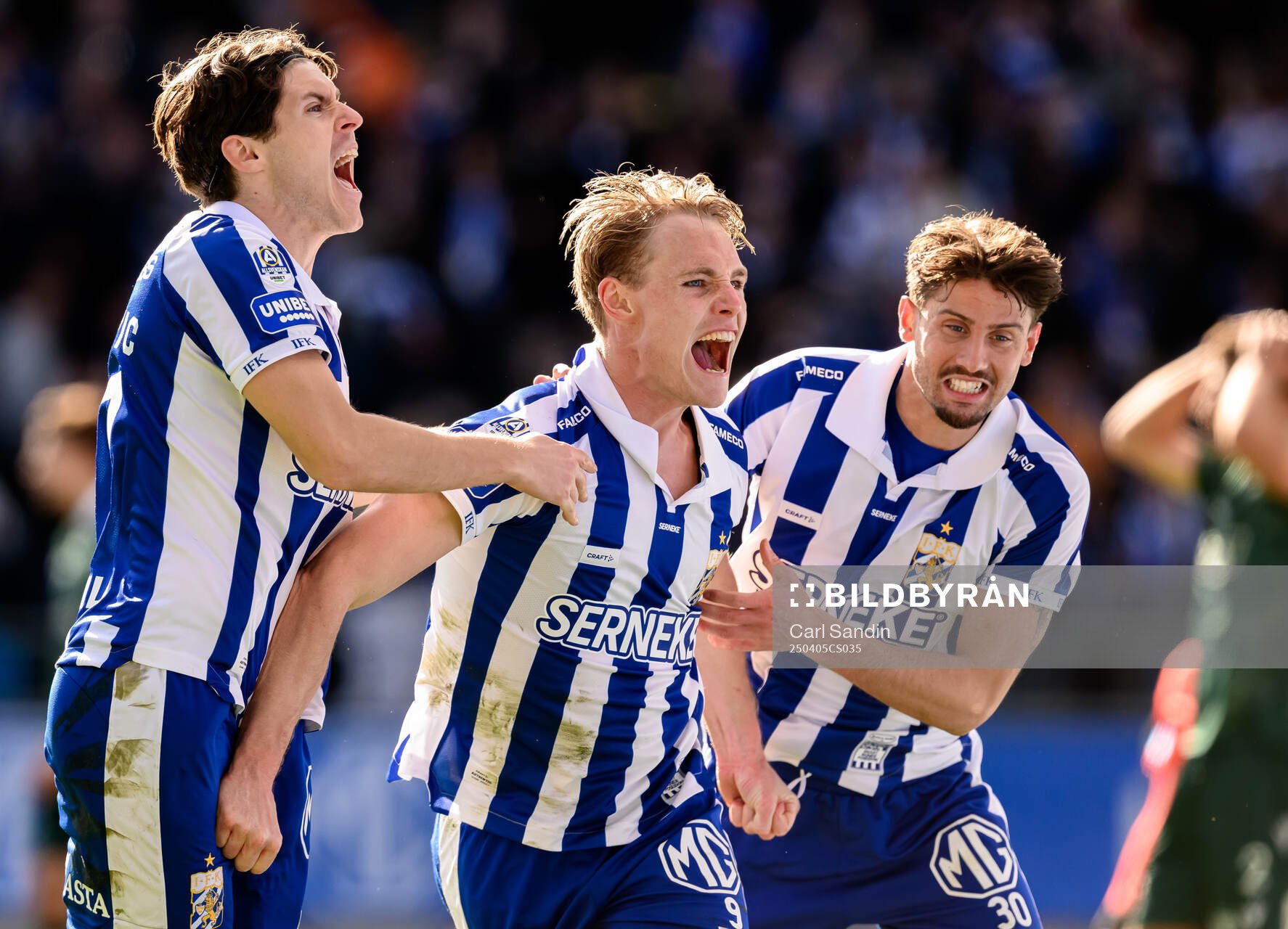 IFK Göteborgs Eman Markovic, Max Fenger och Ramon Pascal