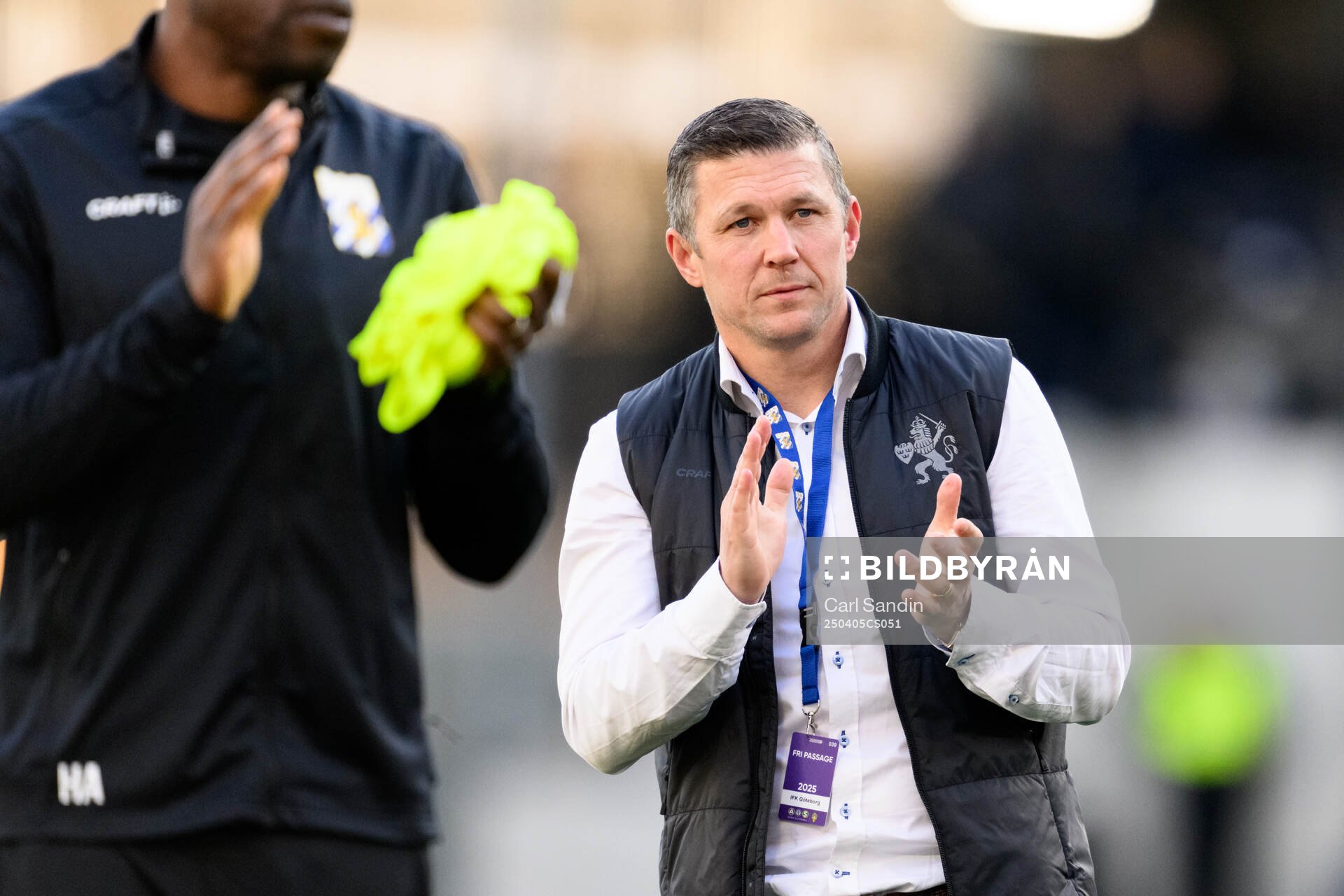 IFK Göteborgs sportchef Hannes Stiller efter fotbollsmatchen i Allsvenskan mellan IFK Göteborg och Halmstad den 5 april 2025 i Göteborg.