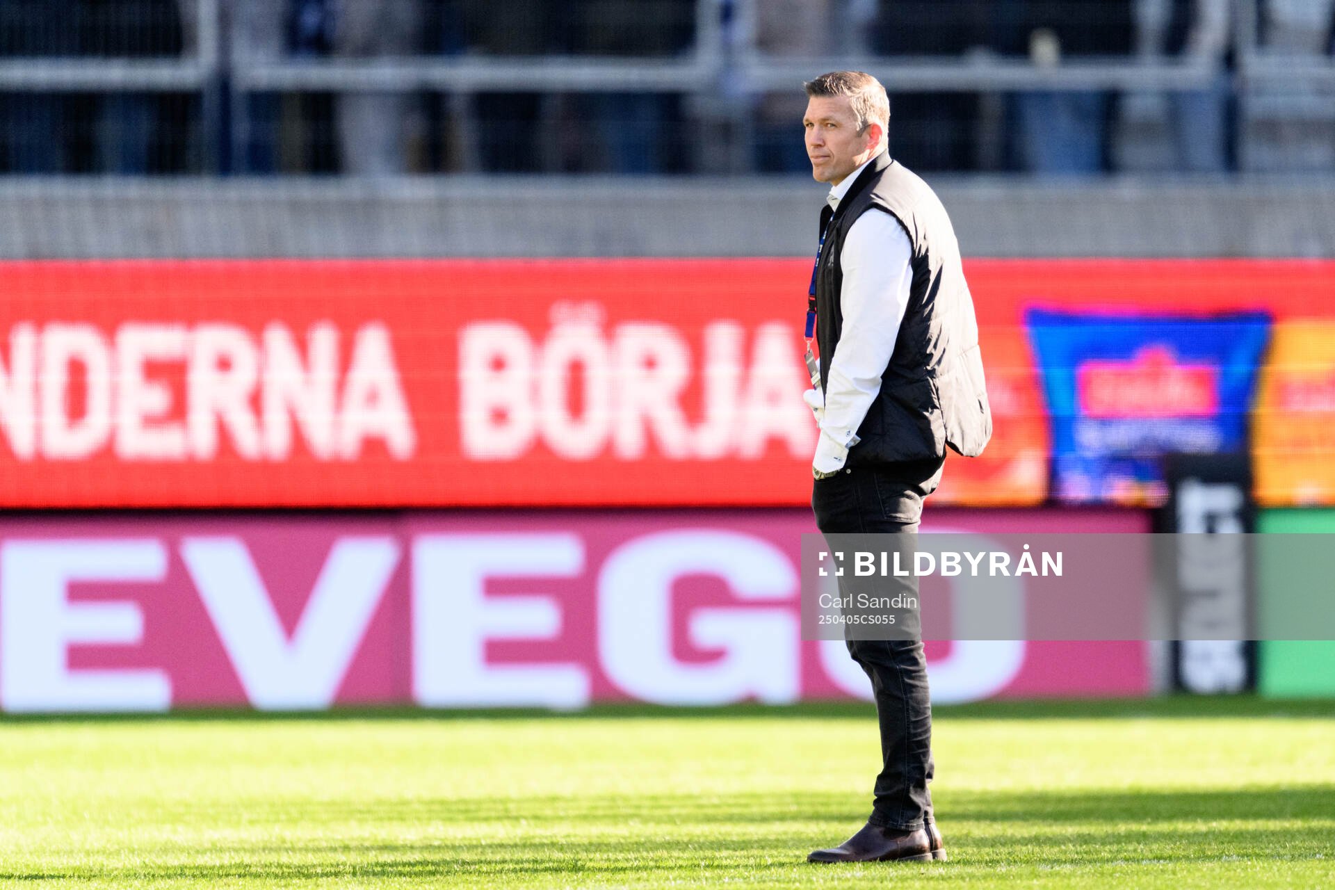 IFK Göteborgs sportchef Hannes Stiller efter fotbollsmatchen i Allsvenskan mellan IFK Göteborg och Halmstad den 5 april 2025 i Göteborg.