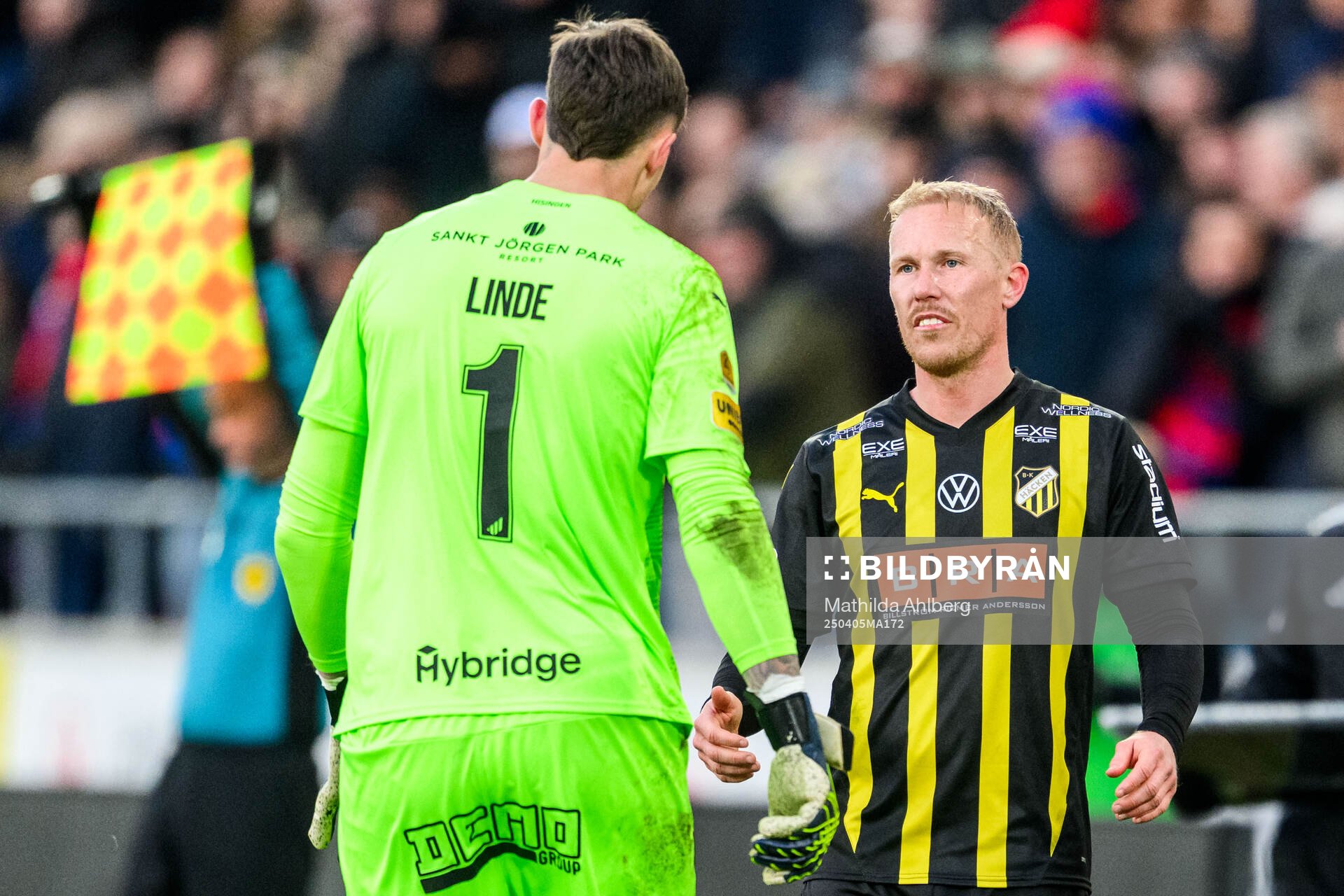 Häckens målvakt Andreas Linde och Mikkel Rygaard Jensen