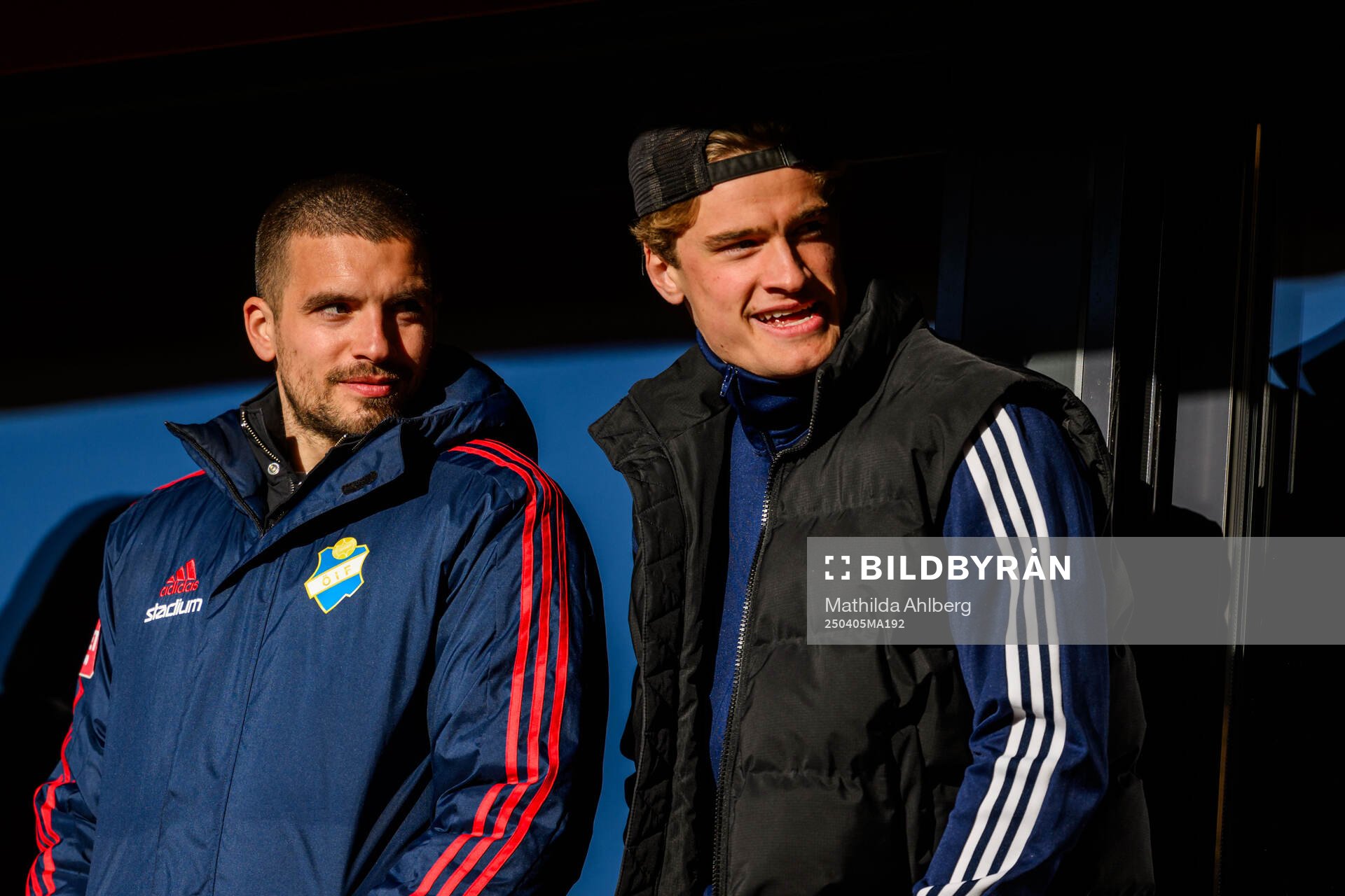 Östers Vladimir Rodic och Vincent Poppler på läktaren