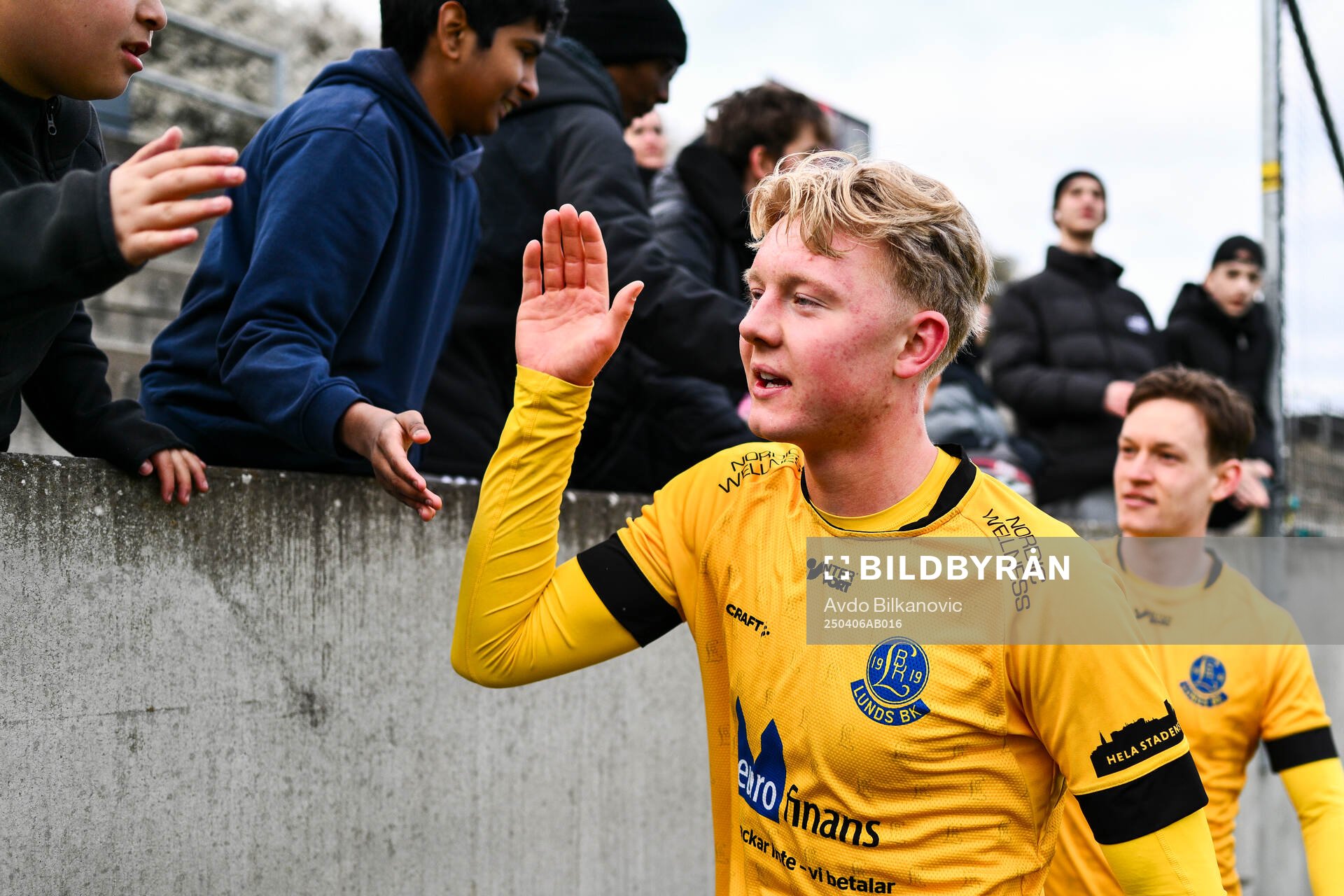 Lund BKs Aleandro Wihlborg Costa jublar