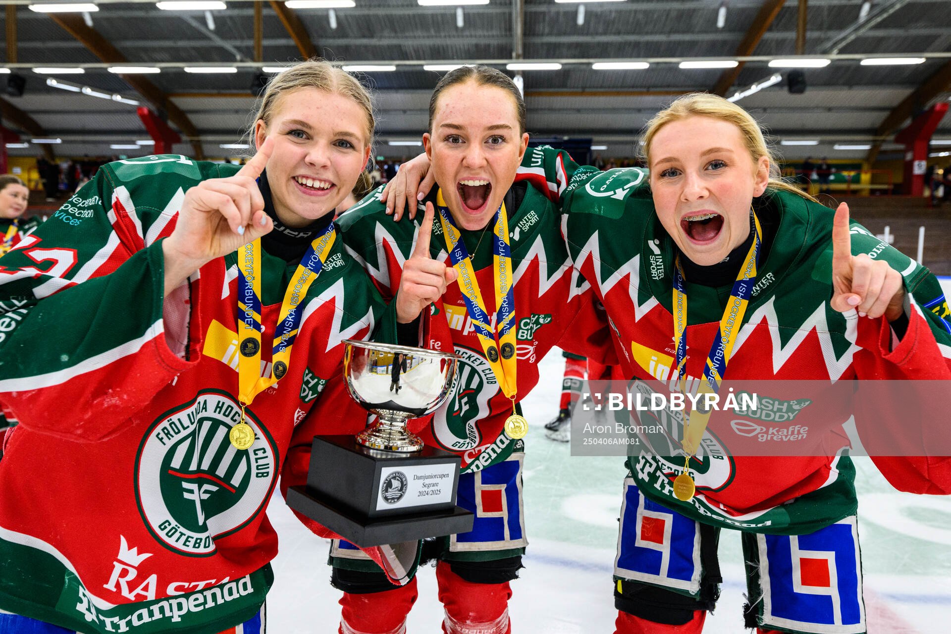 Frölundas Ella Thorbard, Elicia Dunhäll och Ella Lindberg