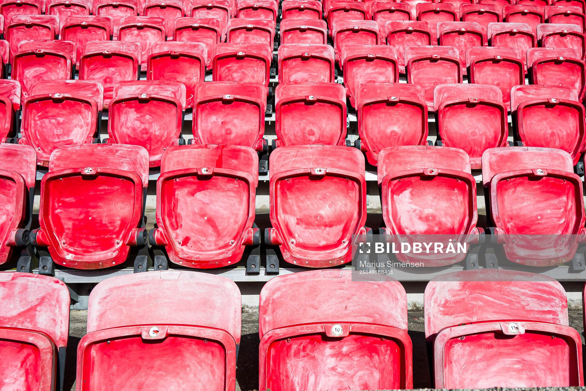 Empty seats at Brann Stadion